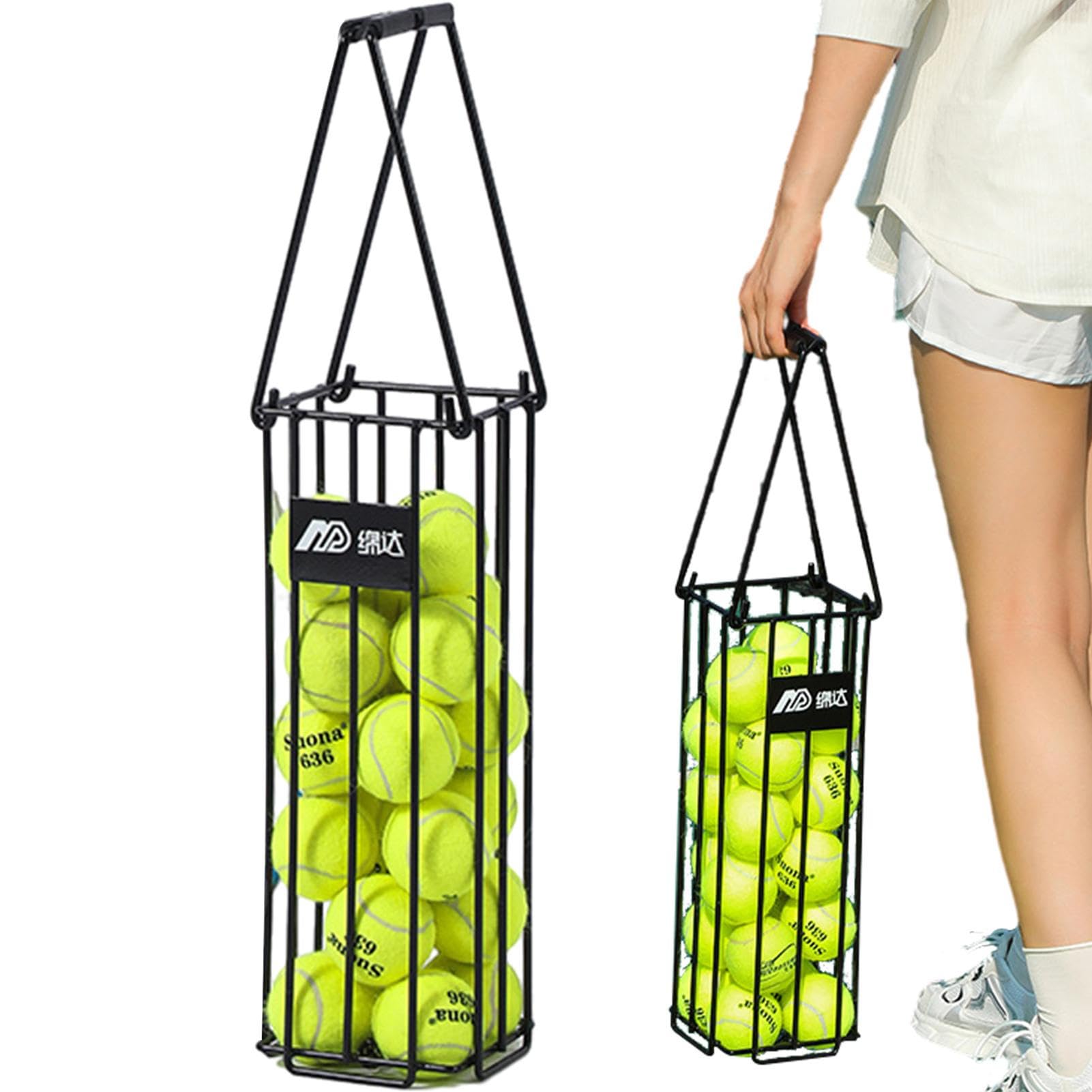 **Portable Tennis Ball Picker & Pickleball Collector - Easy Pickup Retriever Basket for Carrying & Storage | Perfect for Tennis Courts, Backyard Practice & Pickleball Games**