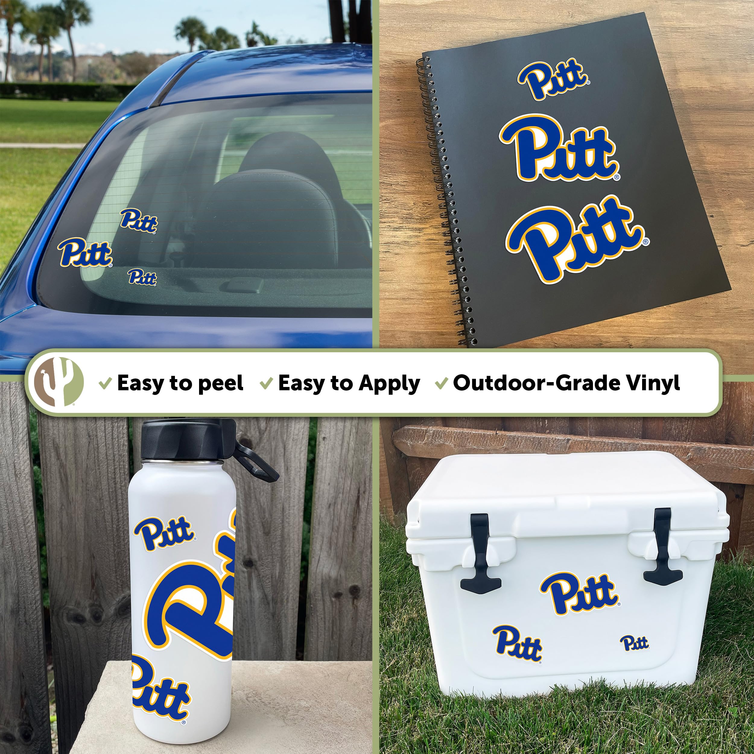 University of Pittsburgh Sticker Vinyl Decal Set - Durable Waterproof Decals for Laptop, Water Bottle, Car, Scrapbook & DIY Crafts (Sheet Type 3) - Perfect for School Spirit, College Pride & Gift Giving