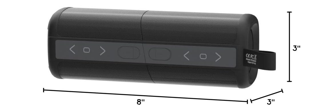 KOVE Commuter 2 Bluetooth Speaker - Portable Wireless Speaker with HD Sound, Deep Bass, Built-in Mic & IPX7 Waterproof for Home, Outdoor, Travel | Perfect for Pool Parties, Camping & Beach Adventures