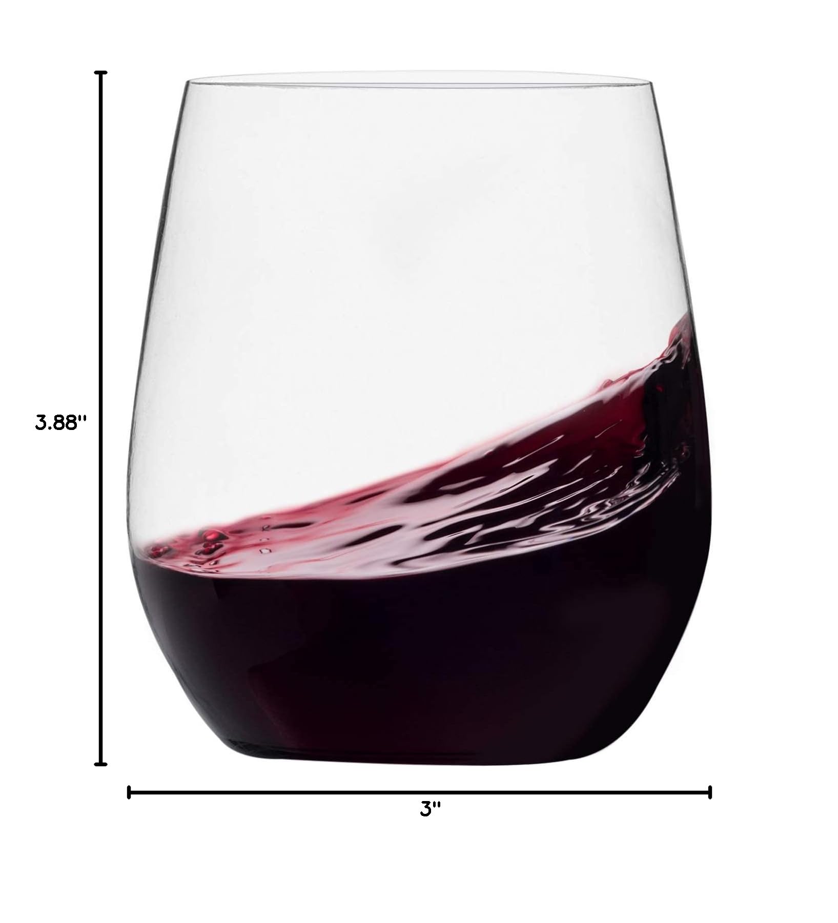 Munfix 48 Pack Plastic Stemless Wine Glasses - 12 Oz Clear Disposable Shatterproof Cups, BPA-Free & Recyclable - Perfect for Parties, Weddings, and Outdoor Events