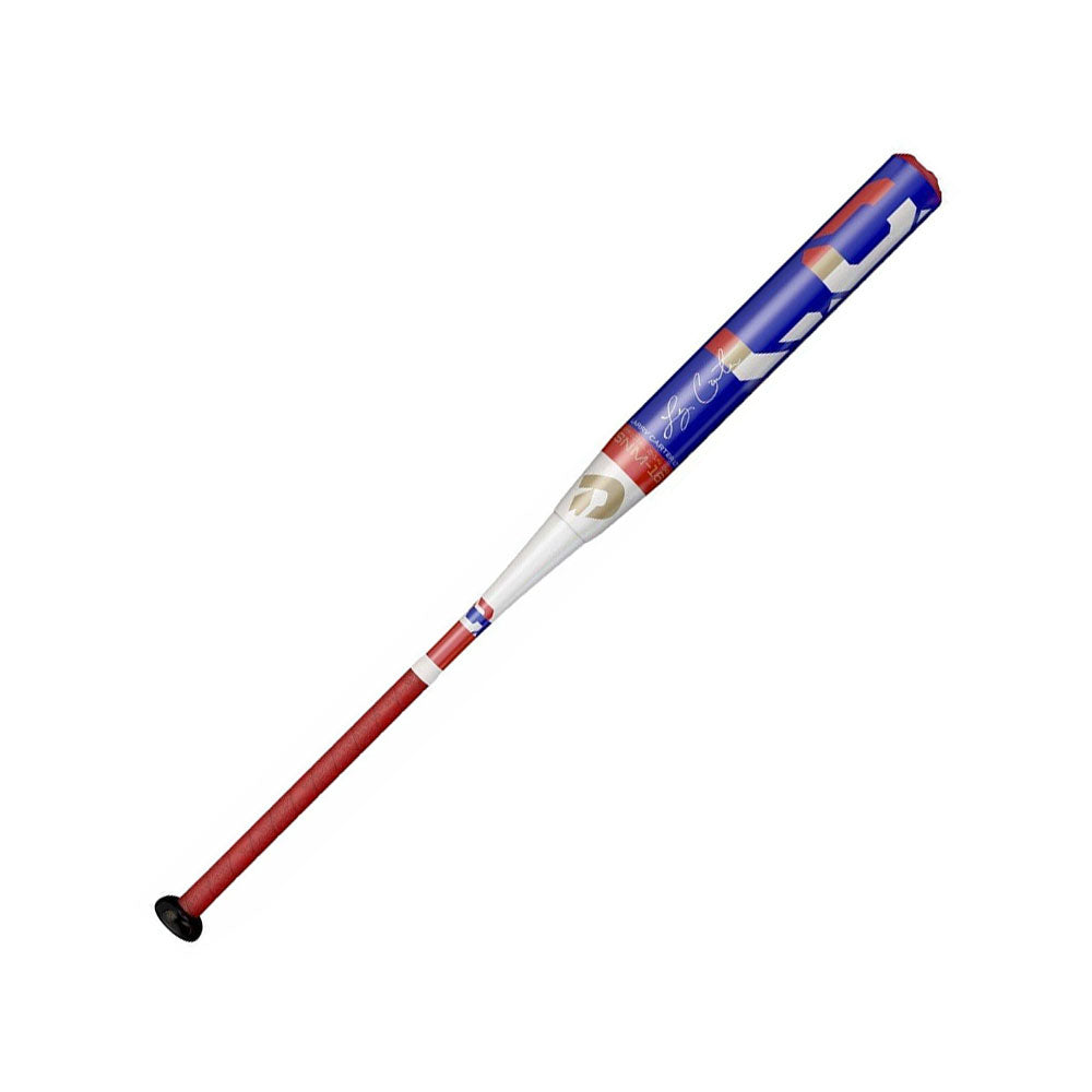 DeMarini SSUSA Larry Carter Signature 16 Slow Pitch Baseball Bat - Blue/Red/White | USA-Made for Adult Leagues & Tournaments | Perfect for Power Hitters & Competitive Play