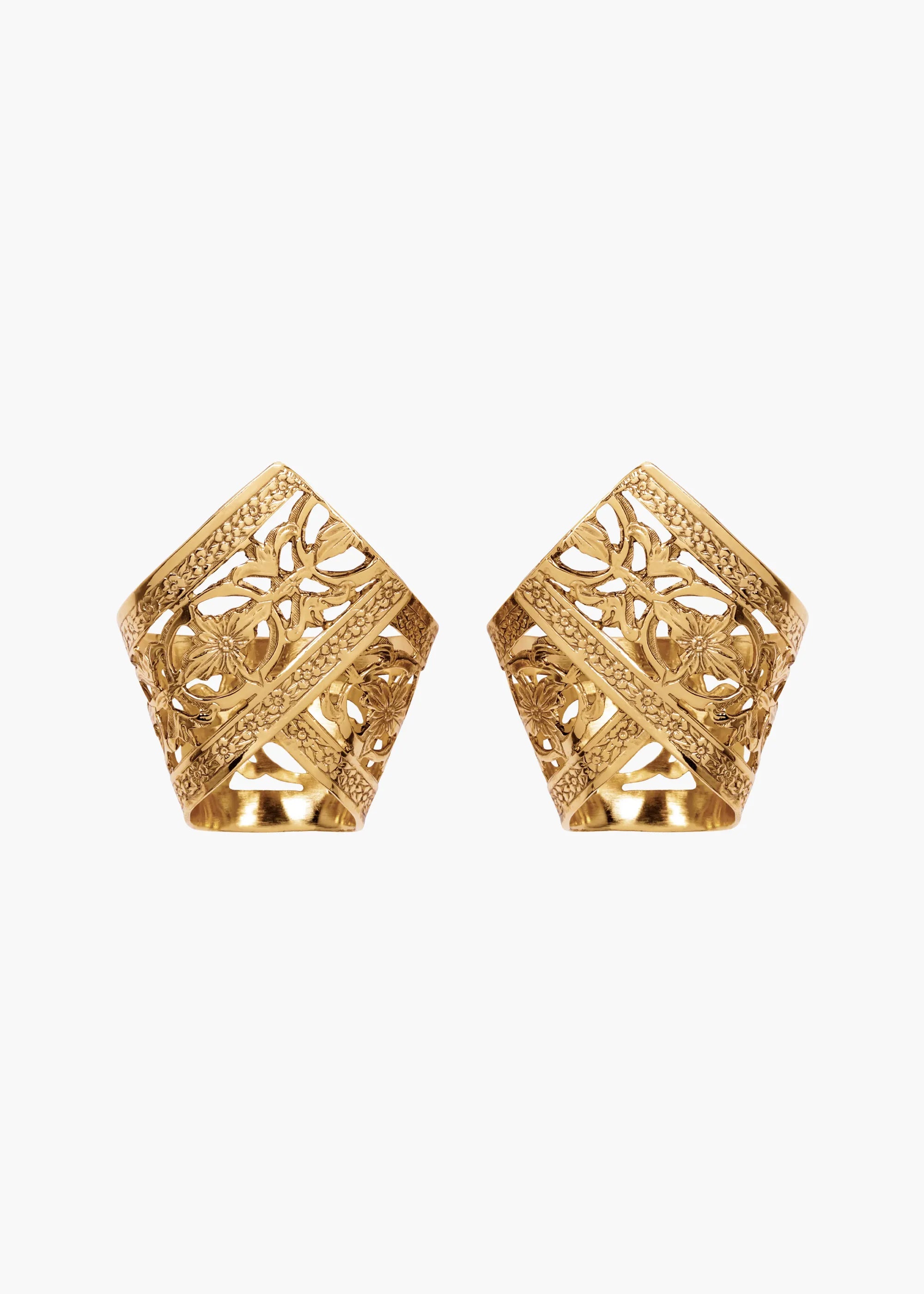 Jennifer Behr x Léanne Ansar Jeannine Gold Earrings - Elegant Dangle Earrings for Women, Perfect for Weddings, Parties & Special Occasions