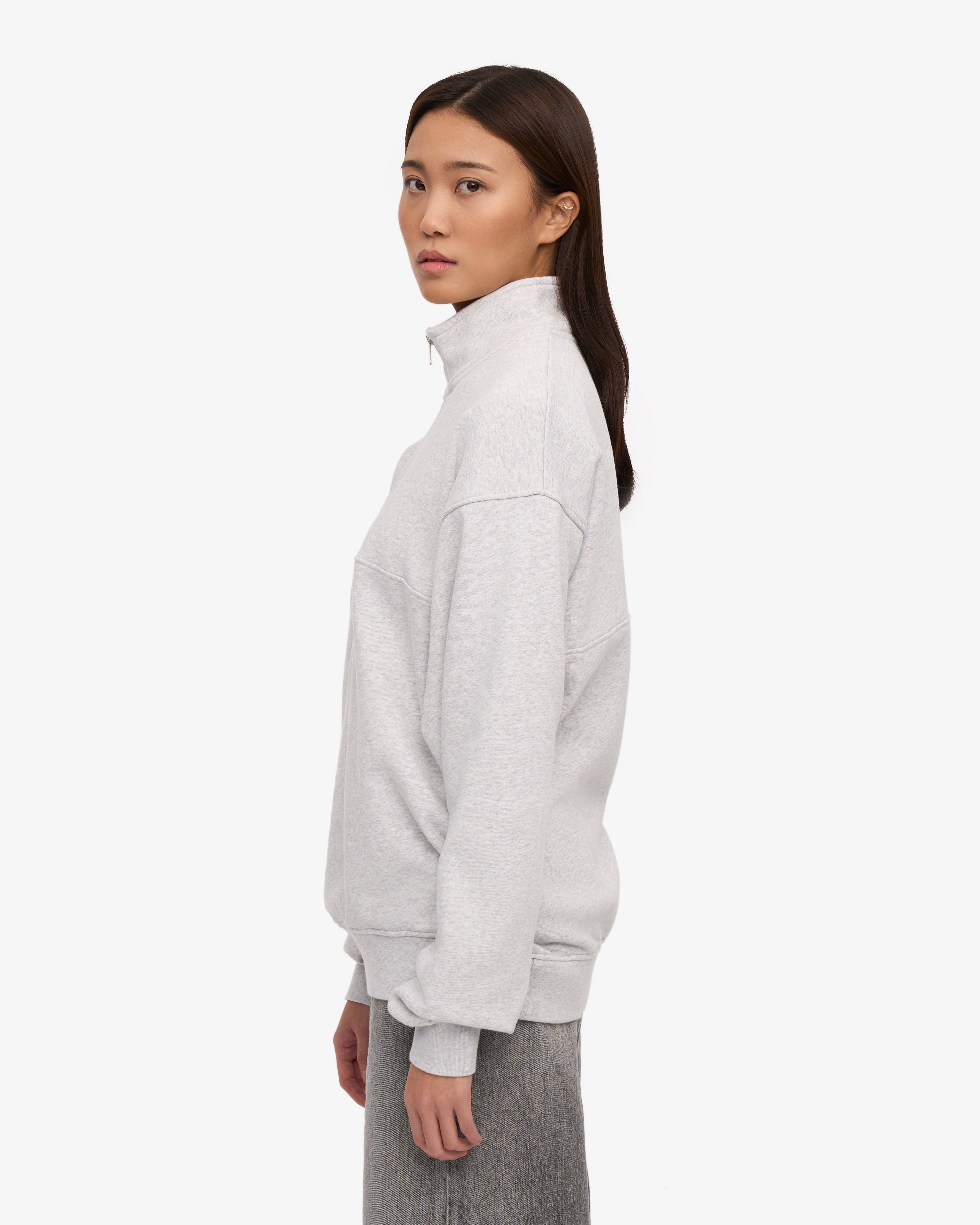 Organic Quarter Zip Sweater for Men & Women | Soft & Warm Snow Melange Pullover | Perfect for Winter Outdoors, Hiking & Casual Wear