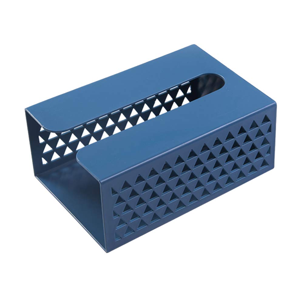 Cabilock 1PC Wall-Mounted Tissue Box Holder - Stylish Paper Towel & Napkin Storage Rack for Home, Office, Kitchen, Bathroom - Space Saving Organizer (Blue) - Perfect for Daily Use, Gift Giving & Home Decor
