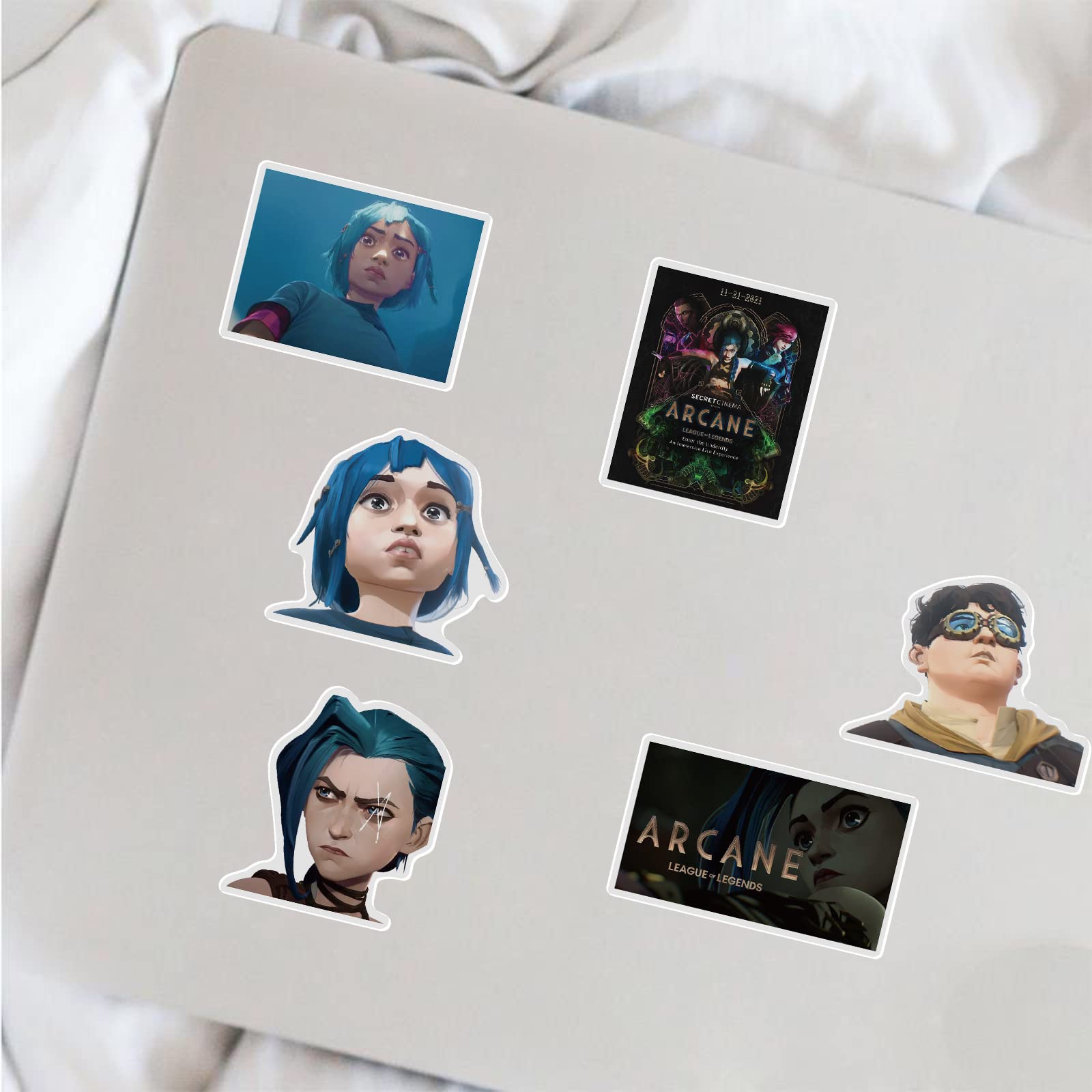 50Pcs Cartoon Arcane: League of Legends LOL Vinyl Waterproof Stickers - Decorate Water Bottles, Laptops, Cars & More | Perfect for Fans, DIY Crafts & Personalization