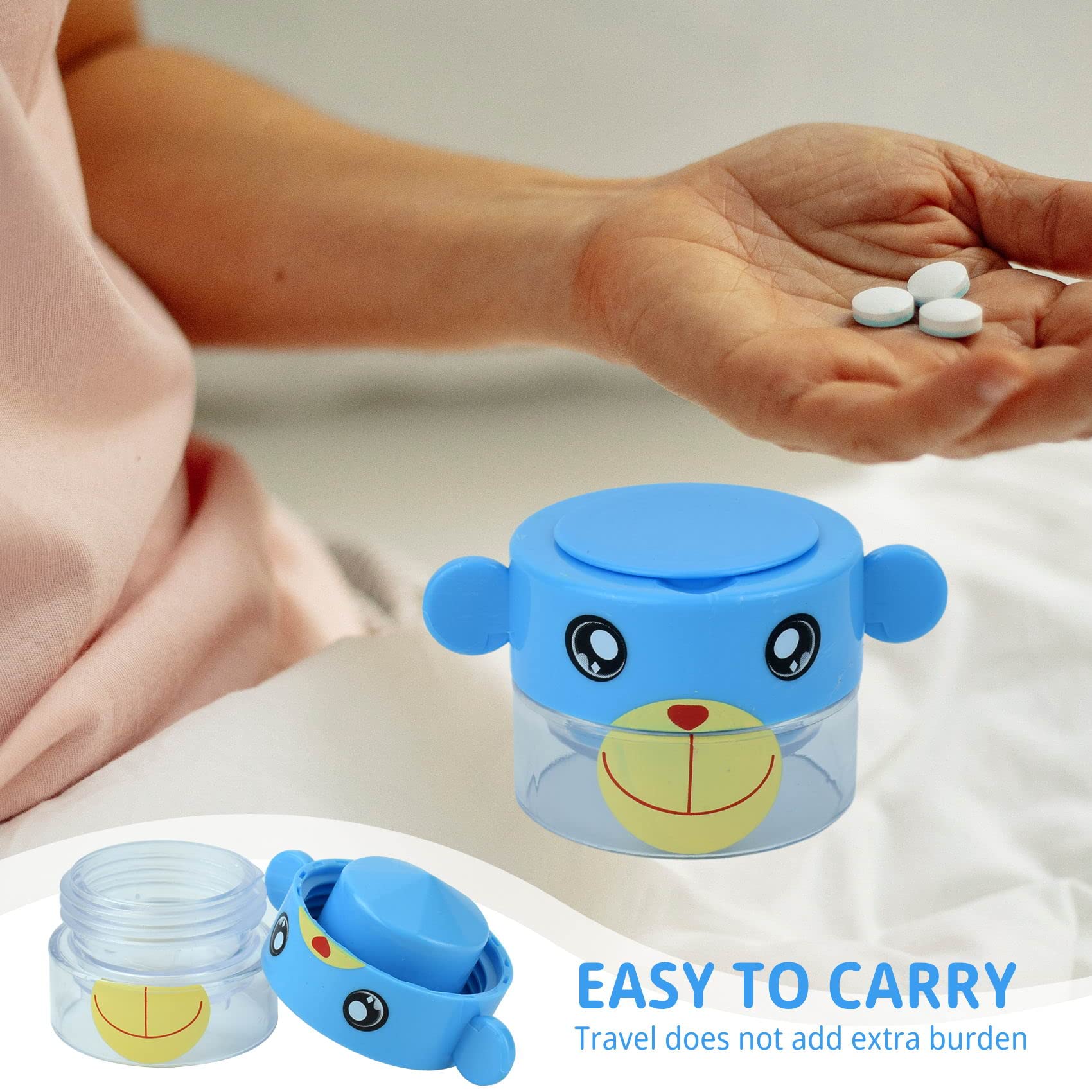 2 Pack Pill Crusher and Grinder - Professional Portable Pill Pulverizer for Tablets, Vitamins & Medications - Easy-to-Use Medicine Crusher for Elderly, Kids & Pets (White) - Perfect for Home Care, Nursing & Travel Use