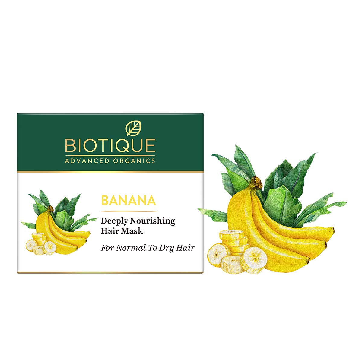 Biotique Banana & Onion Black Seed Hair Mask for Normal to Dry Hair - Deeply Nourishing & Hair Fall Control Treatment (175g x 2 Pack) | Repair Damaged Hair, Reduce Breakage - Perfect for Home Hair Care Routine