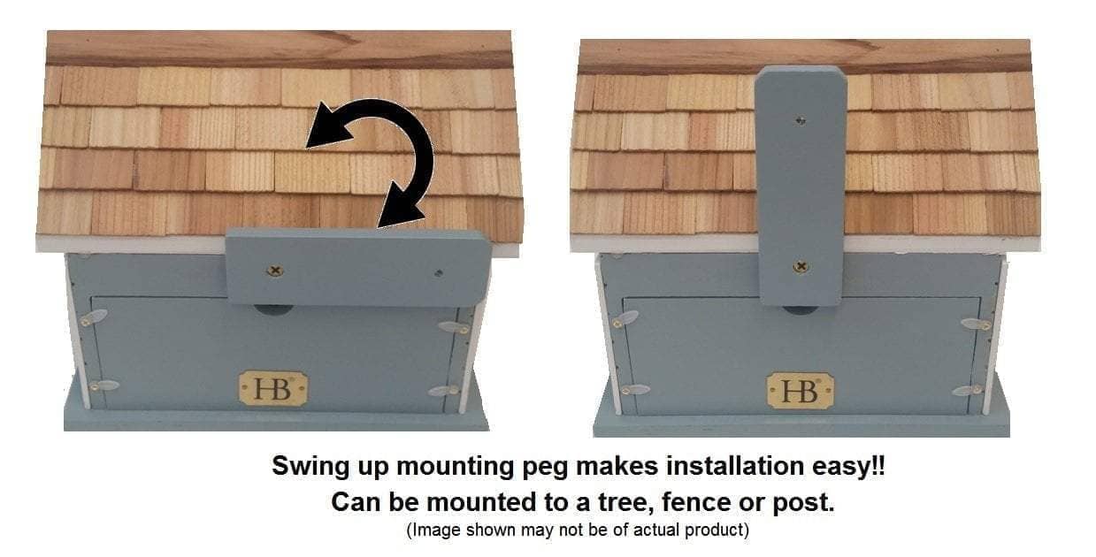 White Veranda Bird House - Handcrafted Wooden Birdhouse for Outdoor Garden Decoration, Attracts Wild Birds - Perfect for Backyard, Patio, and Garden Decor