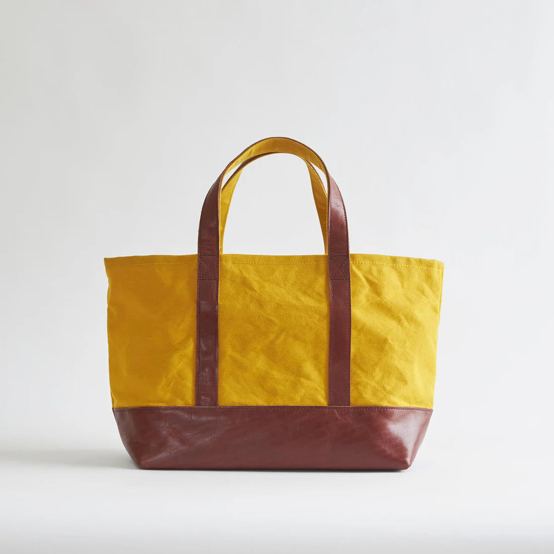 Kurashiki Hampu Japanese Canvas Tote Bag - Camel Color - Durable & Stylish Eco-Friendly Shopper for Work, Travel & Daily Use