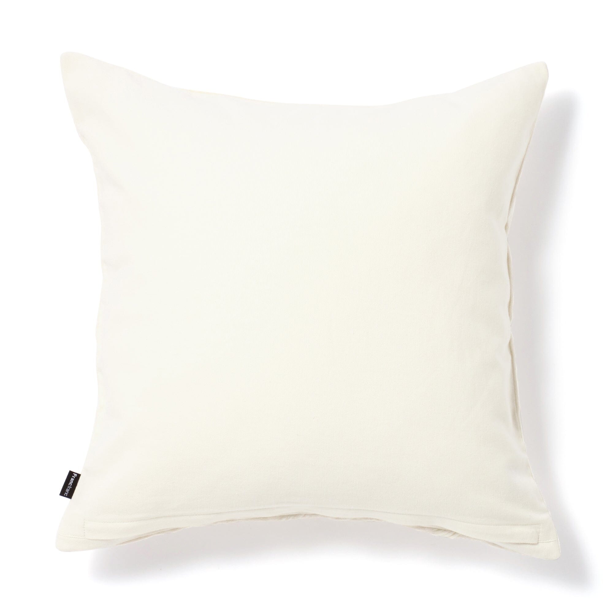 Leaf Embroidery Cushion Cover 18x18 Inches White - Elegant Home Decor for Sofa, Bed & Living Room
