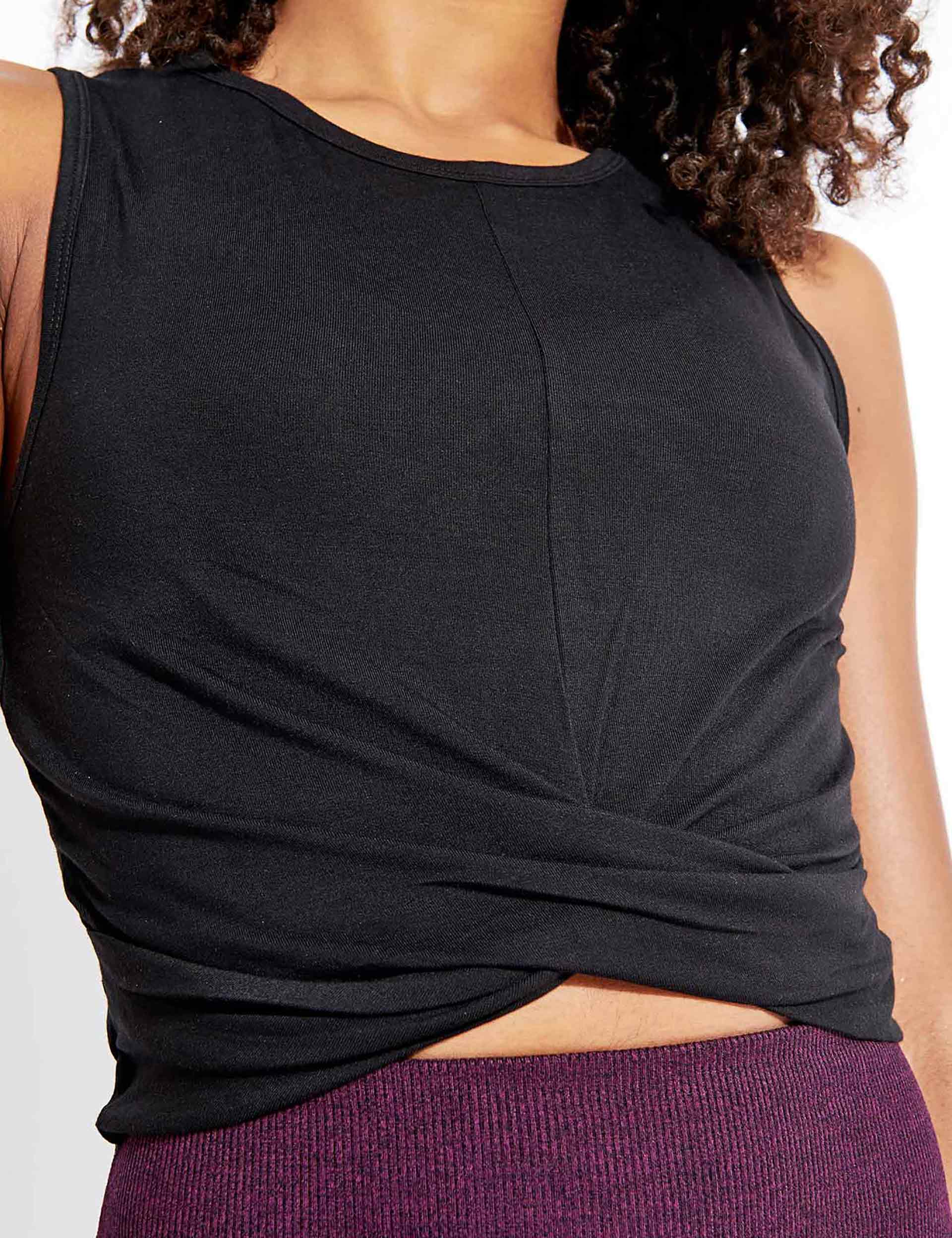 Black Cover Tank Top for Women - Soft & Stretchy Casual Wear - Perfect for Gym, Yoga, and Everyday Outfits