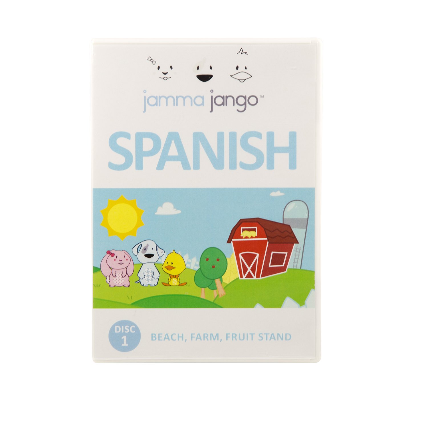 Jamma Jango™ Bilingual Spanish Learning System for Kids Ages 0-7 - Educational DVD, 34 Vocabulary Flashcards, Coloring Book, Bingo Game & Stickers - Perfect for Homeschooling & Early Childhood Language Development