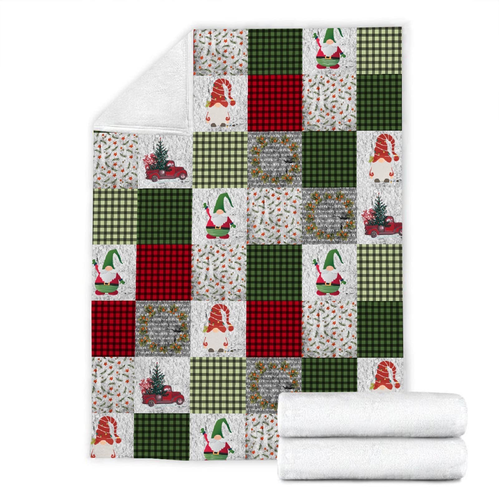 **Premium Christmas Flannel Throw Blanket - Ultra Soft Lightweight Cozy Luxury Bed Blanket for Family, 120
