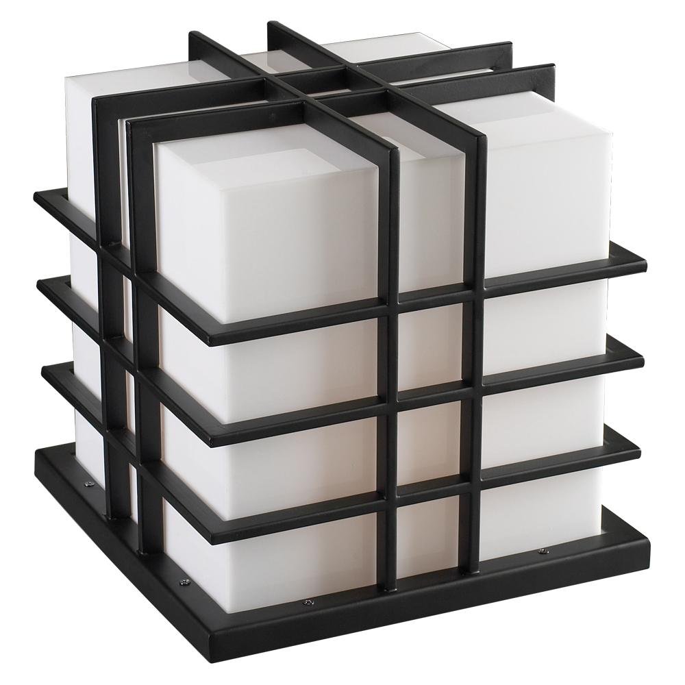 PLC 1-Light Outdoor Post Light - Amore Collection in Bronze | Weatherproof Exterior Lighting for Patio, Garden & Driveway