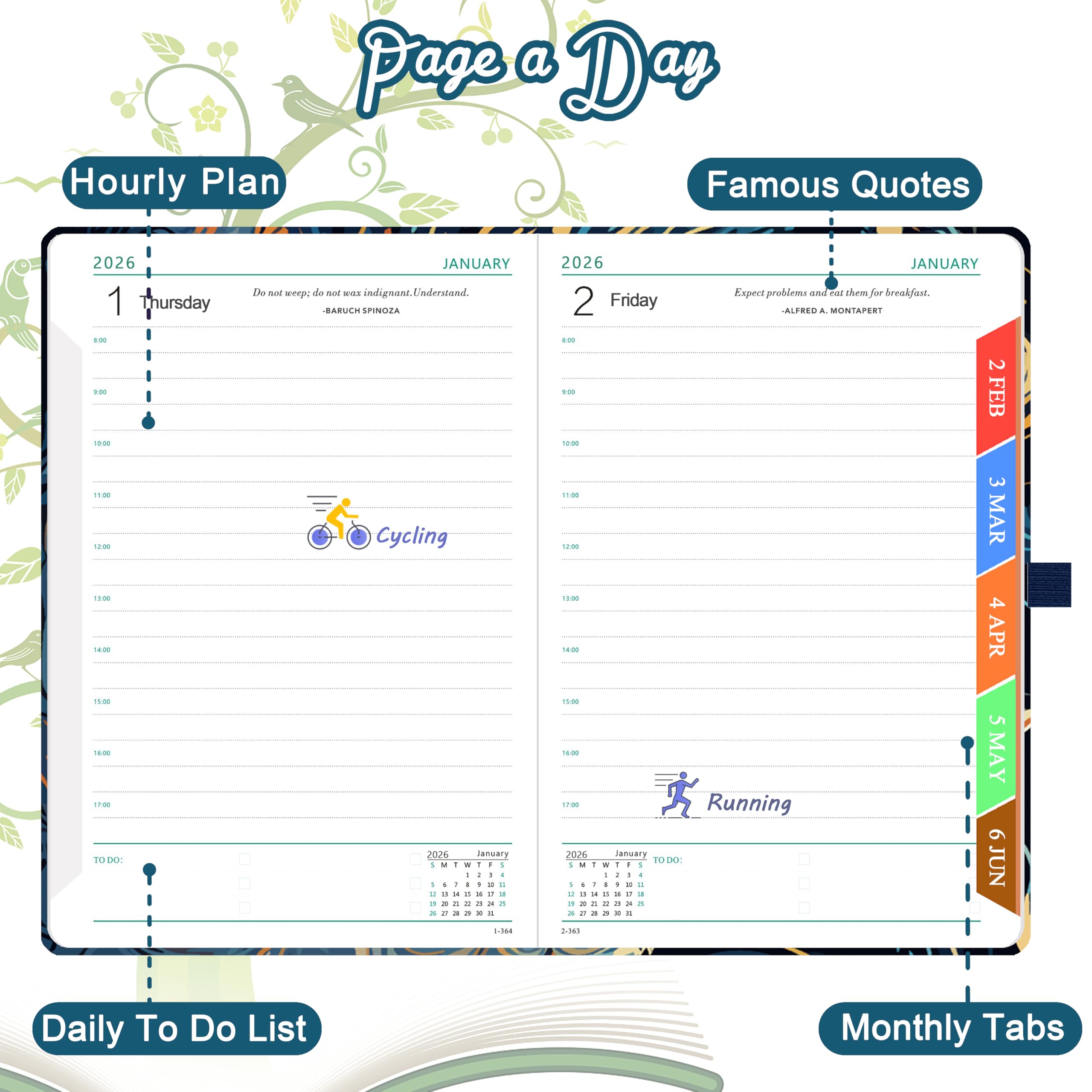 2025-2026 Cat Theme Academic Planner - A5 Daily & Monthly Mid-Year Planner (August 2025-July 2026) with Pen Set, Colorful Tabs, Inner Pocket - Perfect for Students, Teachers & Office Organization