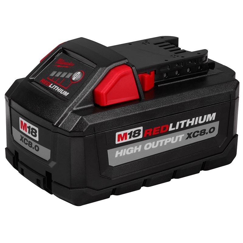 M18 18V REDLITHIUM HIGH OUTPUT XC8.0 Cordless Lithium-Ion Battery (48-11-1880) - Power Tools for Construction, DIY Projects & Heavy-Duty Applications