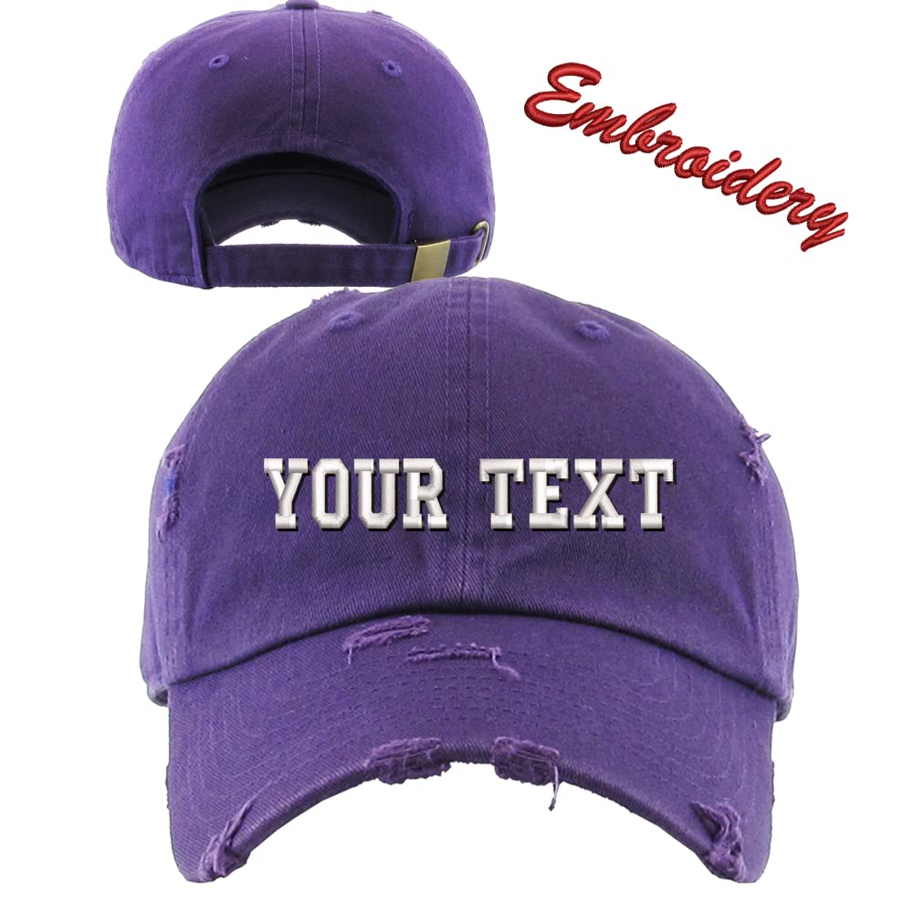 Vintage Distressed Baseball Cap KB4005 - Custom Embroidery & Monogram Hats for Men & Women - Perfect for Sports, Outdoor Activities & Fashion Accessories