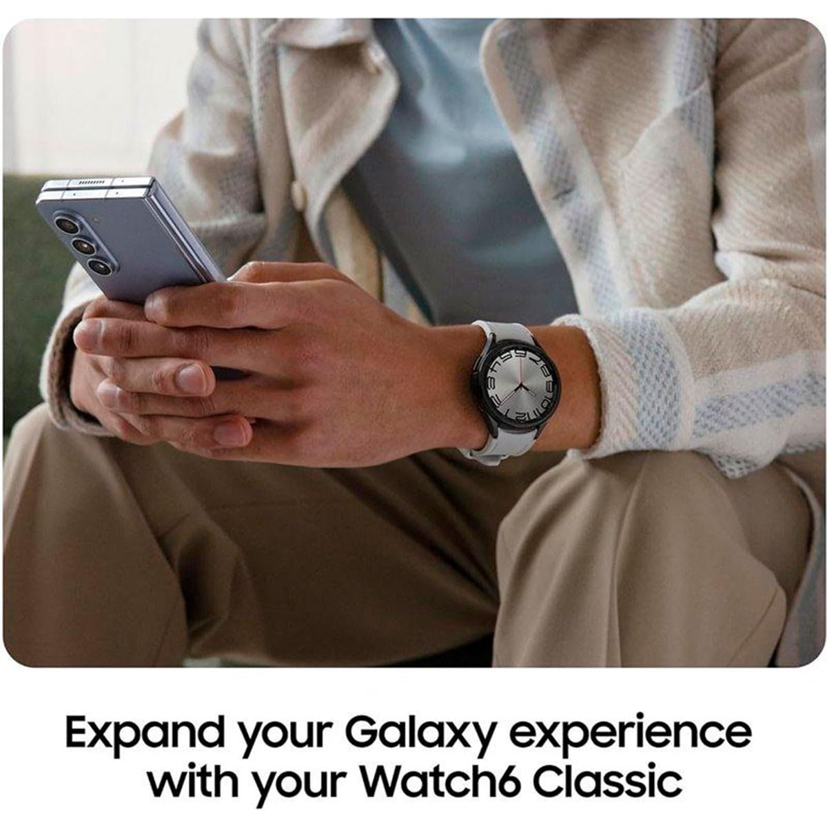 Samsung Galaxy Watch 6 Classic 47mm Smartwatch - Bluetooth, Fitness Tracker, Sleep Monitor, Heart Rate & Blood Pressure Tracking - Perfect for Workouts, Running & Everyday Use (Black)