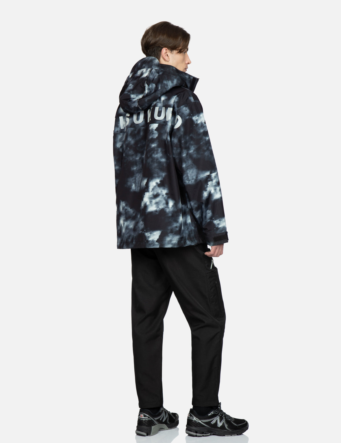 Stylish Allover Digital Print Hooded Windbreaker Jacket for Men & Women - Lightweight Windproof Outerwear for Running, Hiking & Outdoor Activities