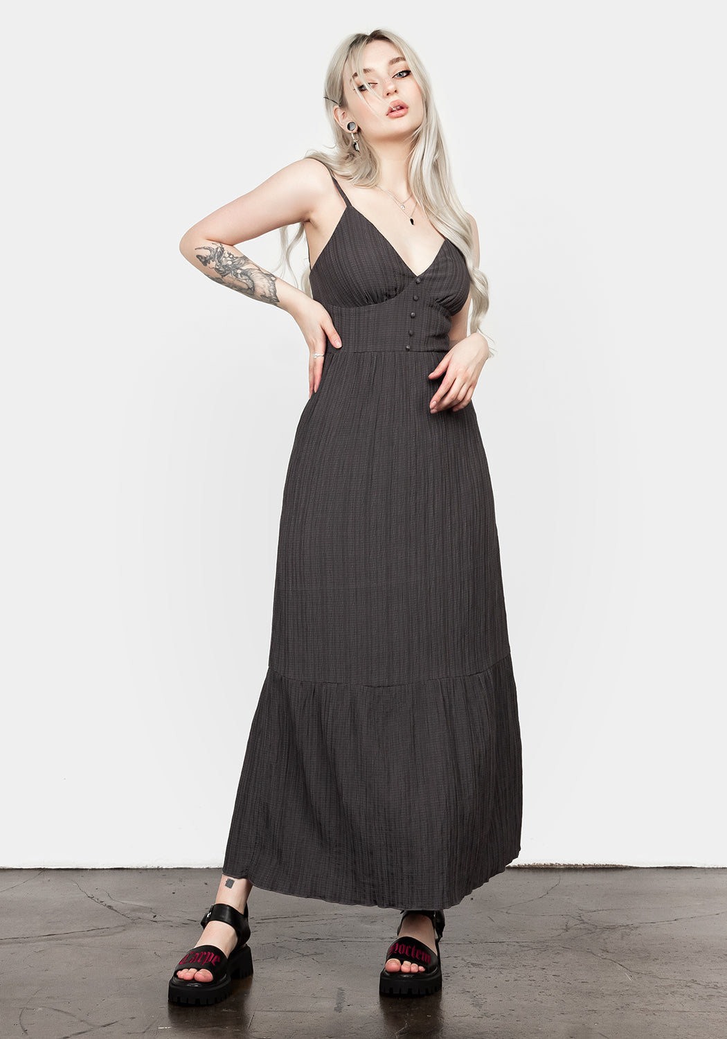 GUINEVERE Elegant Tiered Maxi Dress for Women - Formal Evening Gown for Weddings, Prom, and Special Occasions