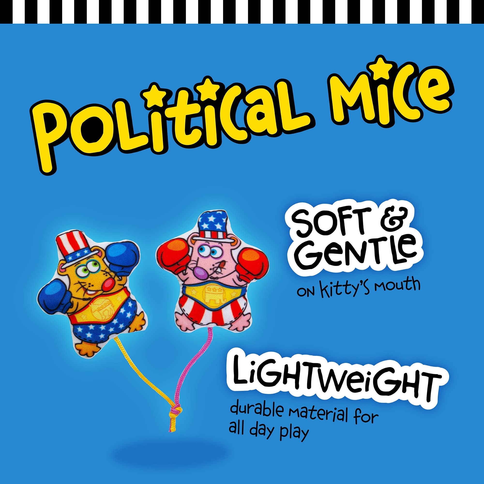 Fat Cat Political Mice Cat Toy - Interactive Cat Toy for Indoor Play, Fun Exercise & Mental Stimulation for Kittens & Adult Cats