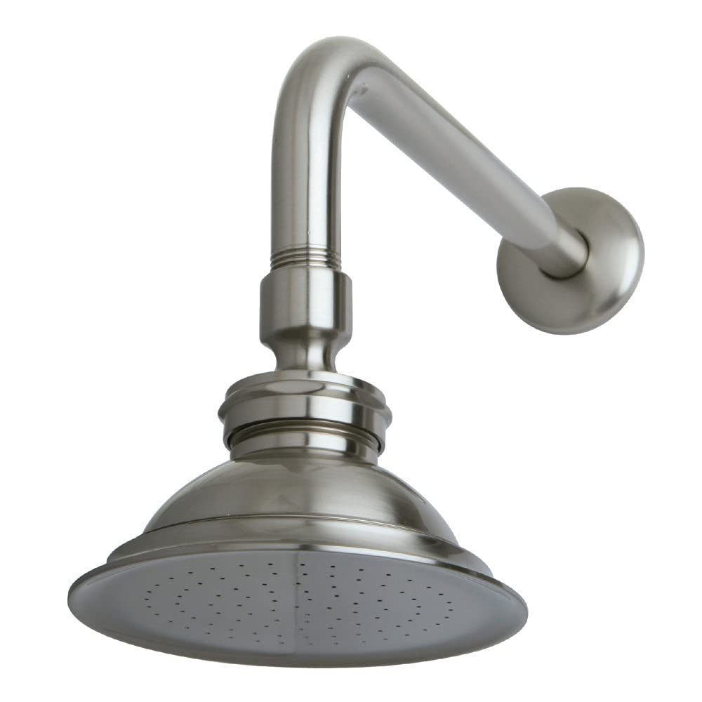 Kingston Brass P10SNCK Victorian Style 12-Inch Shower Arm in Brushed Nickel Finish - Perfect for Bathroom Renovation and Vintage Home Decor