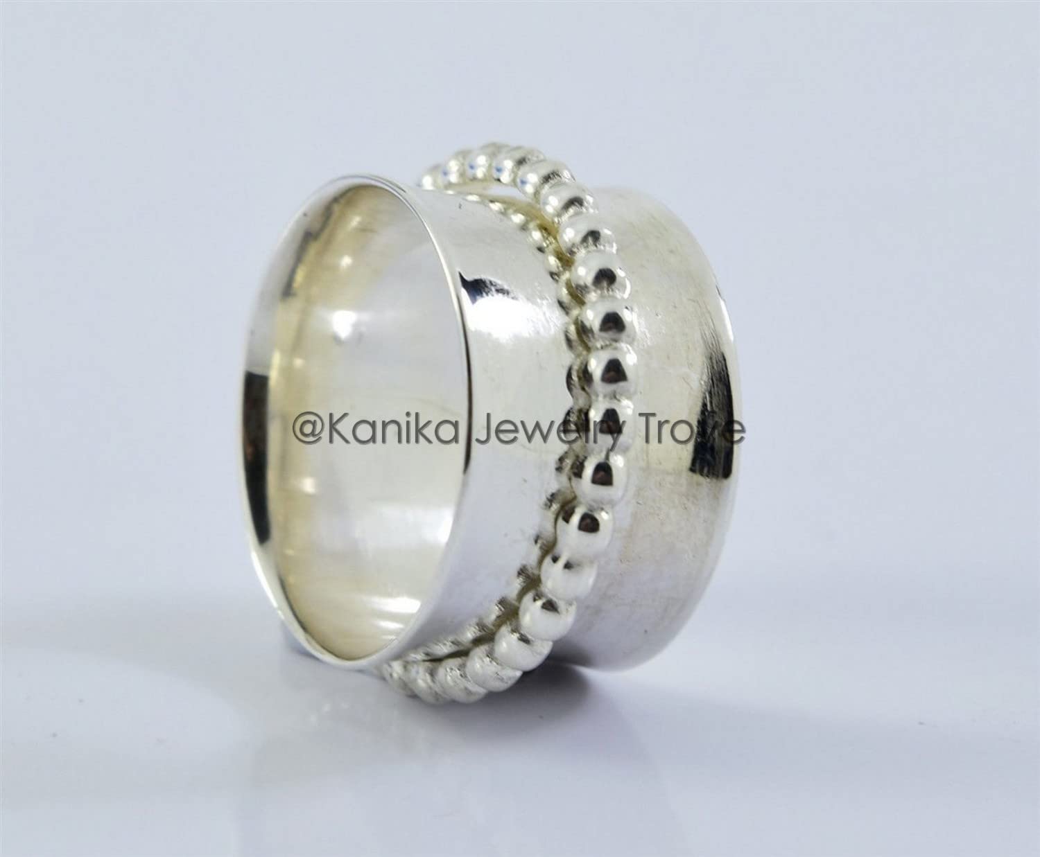 **925 Sterling Silver Spinner Band Rings for Women – Anxiety Relief & Meditation Ring – Adjustable Size 3.5 – Perfect Gift for Mother’s Day, Stress Relief & Focus**    *(Use Case: Ideal for meditation, anxiety relief, fidgeting, or as a stylish everyday accessory to promote calmness and focus.)*