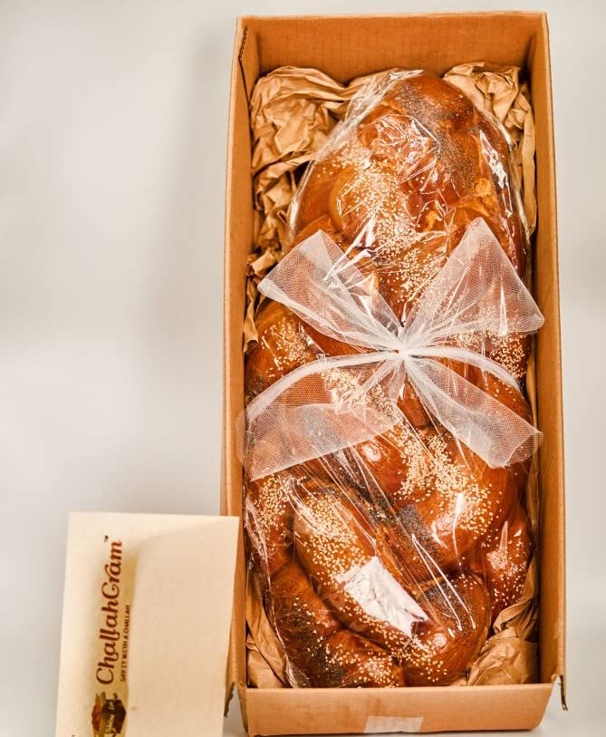 Brooklyn Challah Bread - 6lb Kosher Fresh Braided Loaf for French Toast, Gift Giving & Holiday Centerpiece | 2 Feet Long, Premium Quality | Perfect for Shabbat, Brunch & Family Gatherings
