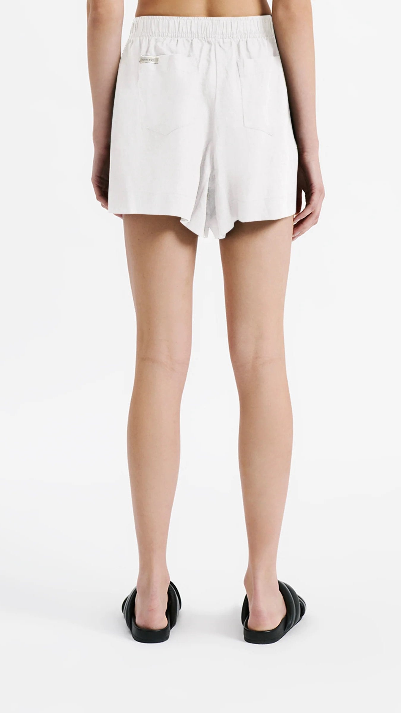 Premium White Linen Lounge Shorts for Women - Soft & Breathable Summer Casual Shorts - Perfect for Relaxing at Home, Beach Vacations & Yoga