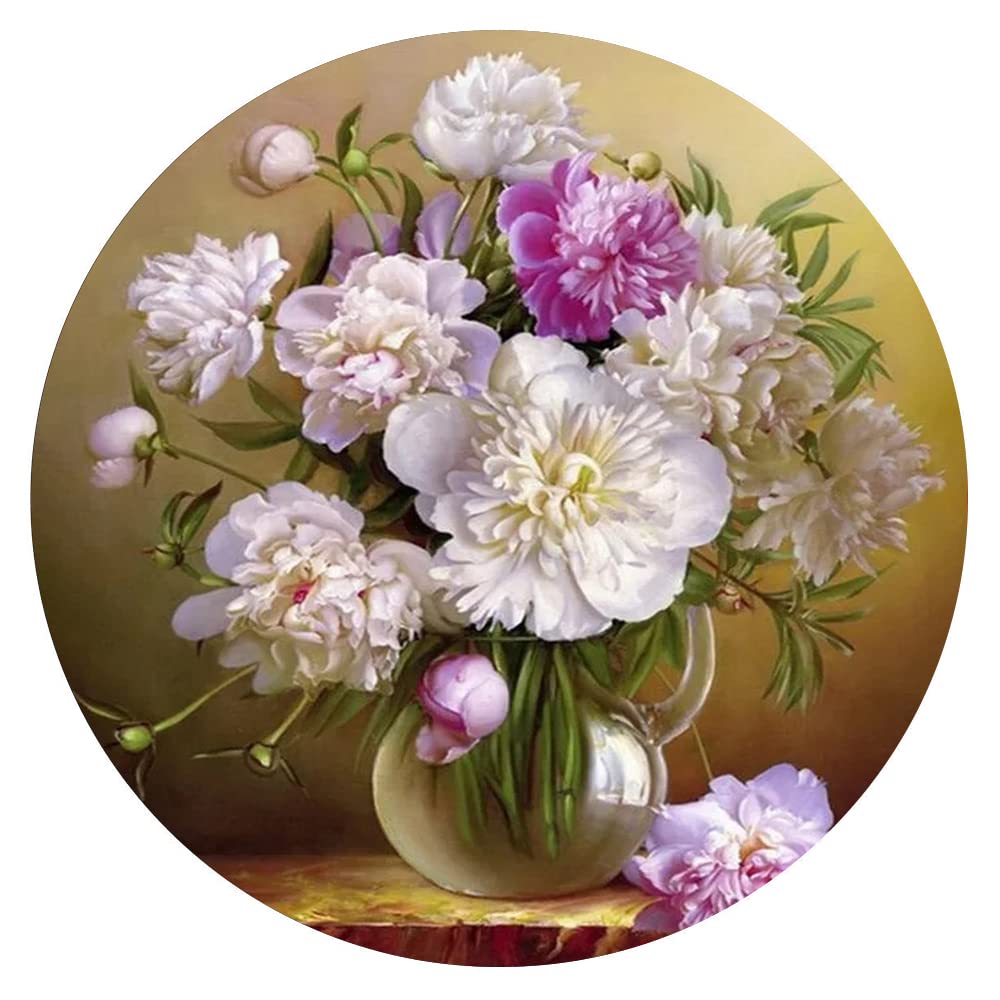 1000-Piece Round Wooden Jigsaw Puzzle - Floral Oil Painting Design, Educational & Decorative Puzzle for Adults, Home Decor, Party Gifts | Perfect for Relaxation, Brain Training & Wall Art Display