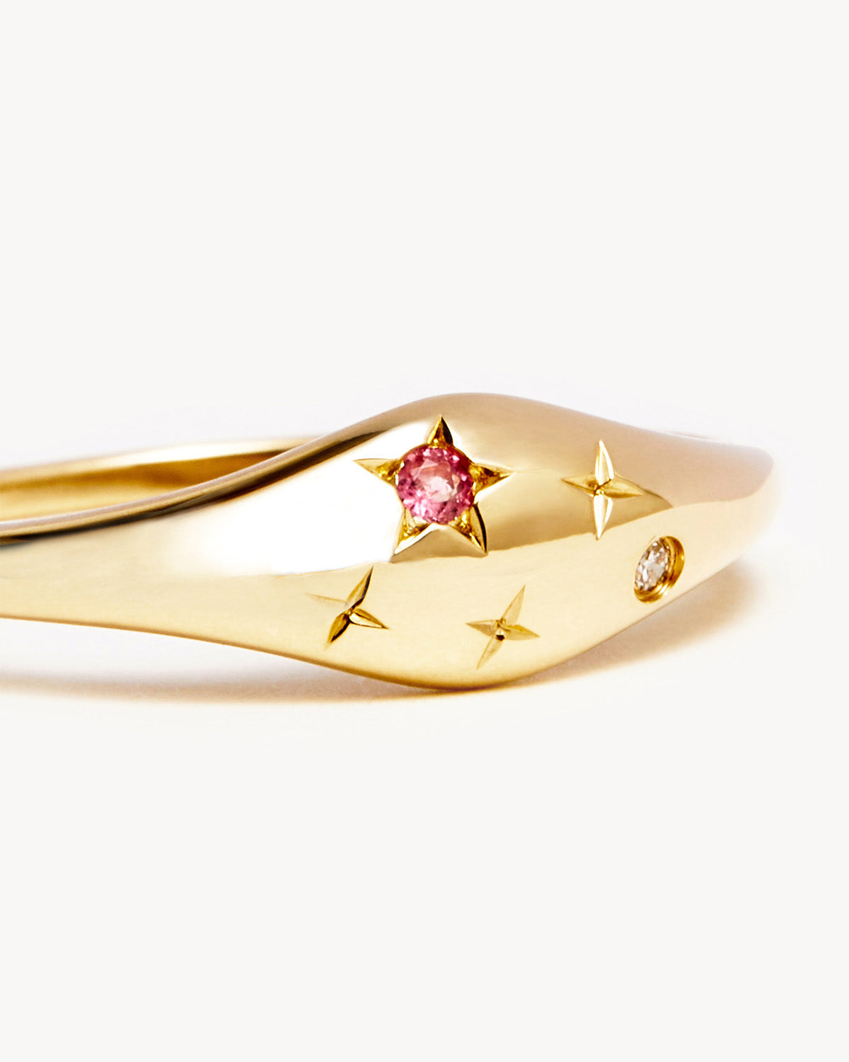 14K Solid Gold Lucky Starry Night Zodiac Diamond Ring for Libra - Perfect Birthday Gift, Anniversary Present & Astrology Jewelry for Women