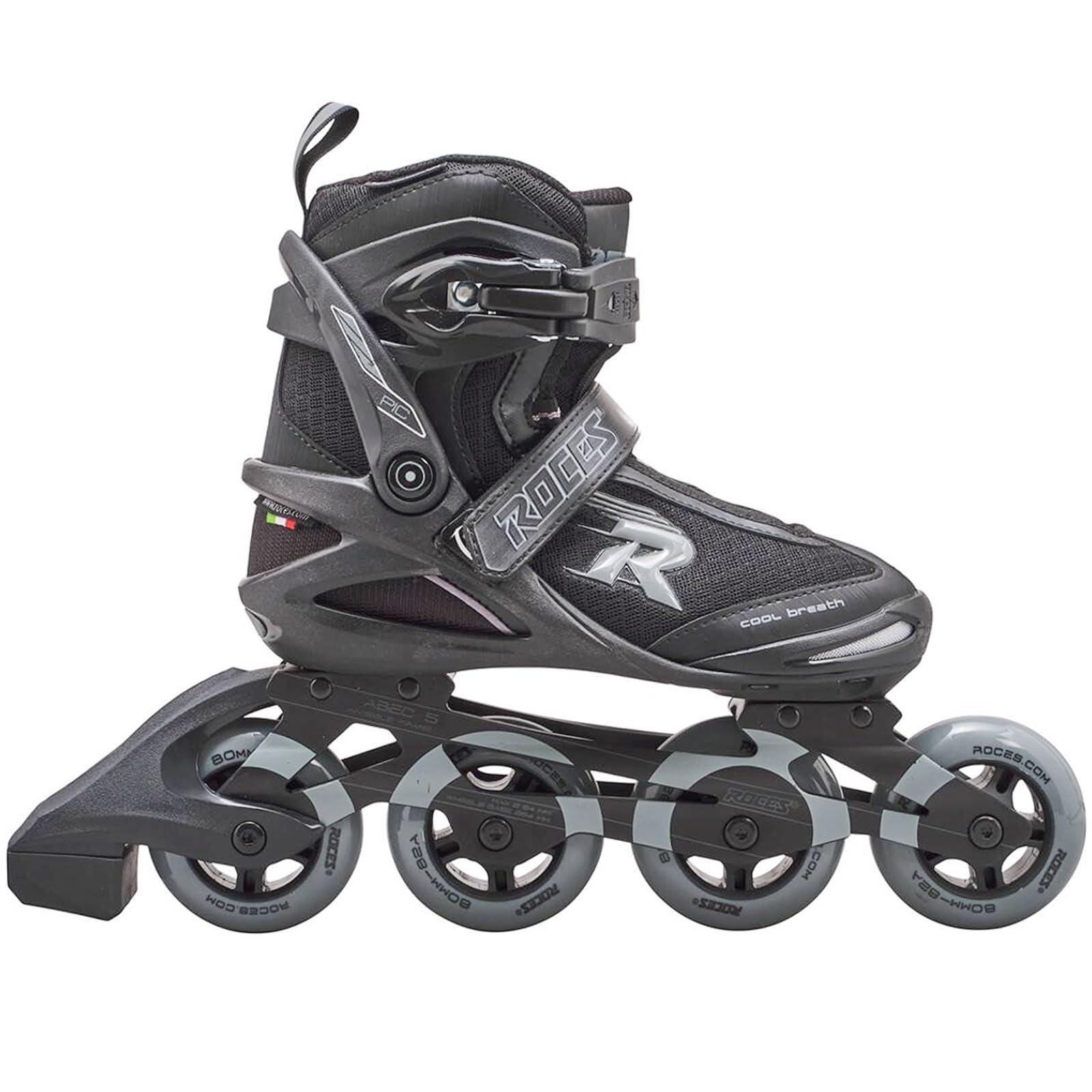 ROCES Men's 4x80mm Inline Skates - Breathable Fitness & Racing Rollerblades with Memory Buckle, Easy Entry Boots, Glass Fiber Reinforced Shell & Aluminum Frame - Perfect for Outdoor Exercise, Speed Skating & Urban Commuting