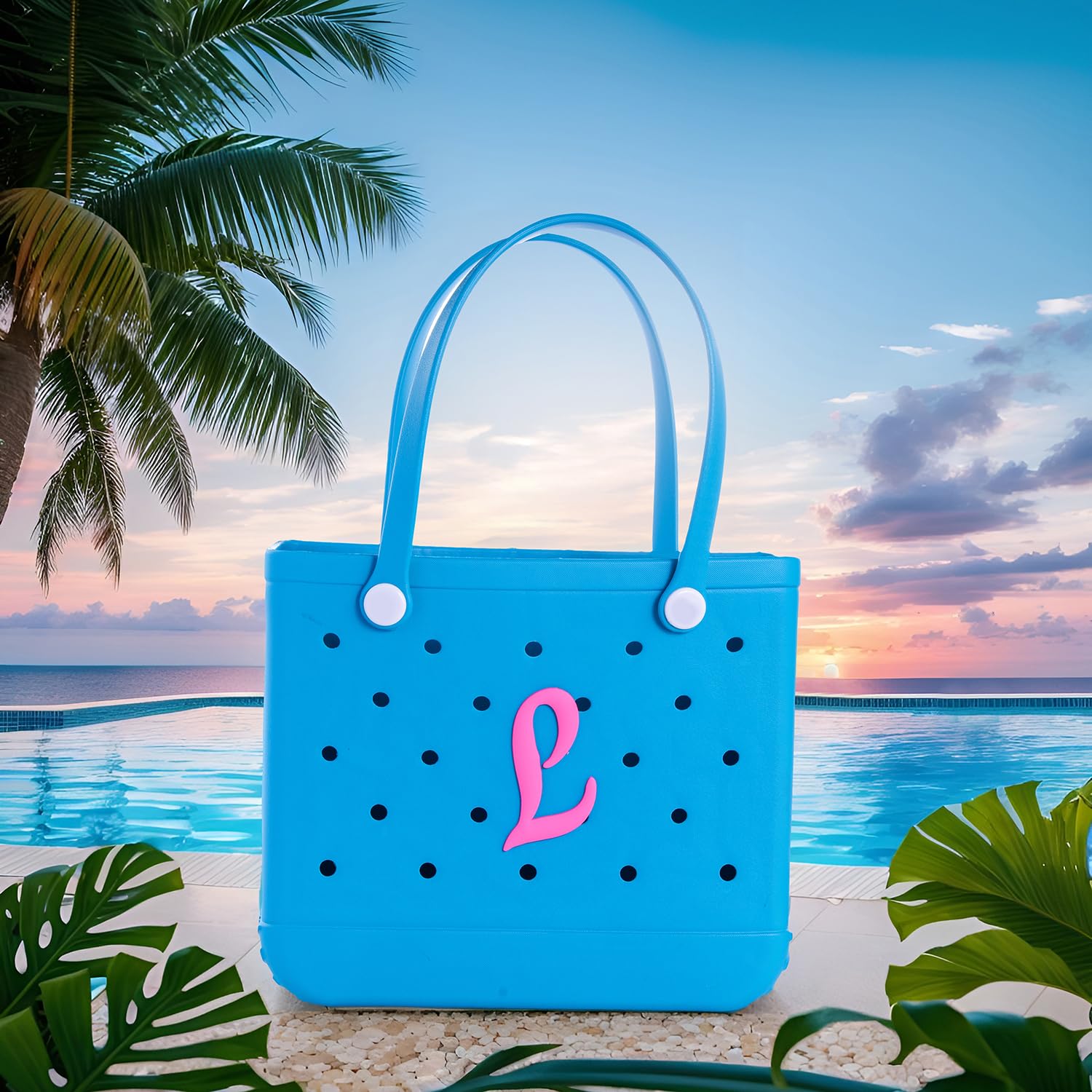 Personalized Bogg Bag Charms - Rubber Alphabet Letters for Customizing Beach Totes & Accessories | Perfect for Summer Vacations, Pool Parties & Beach Outings
