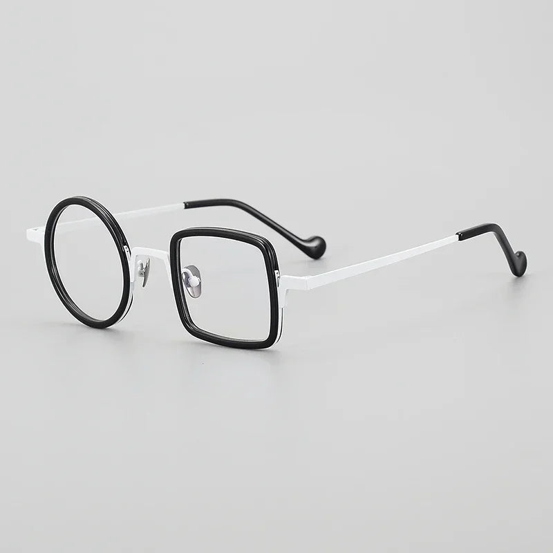 Stylish Unisex Full Rim Square & Round Titanium Acetate Eyeglasses Frame 493100 - Lightweight Durable Glasses for Work, Reading & Fashion Accessories