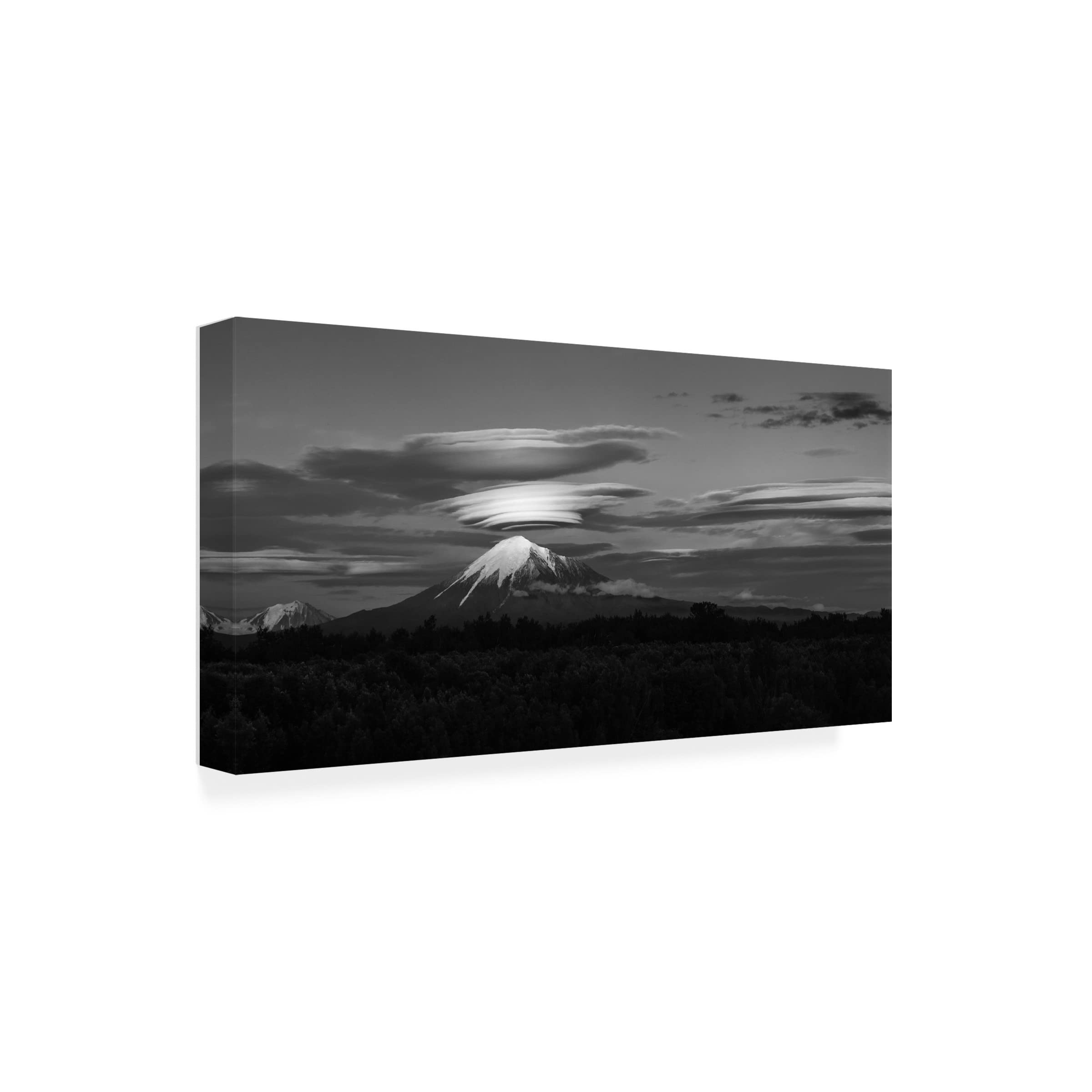 Trademark Fine Art 'Volcano Goes To Sleep' Canvas Wall Art Print by Lukas Ildza - Modern Home Decor for Living Room, Bedroom & Office