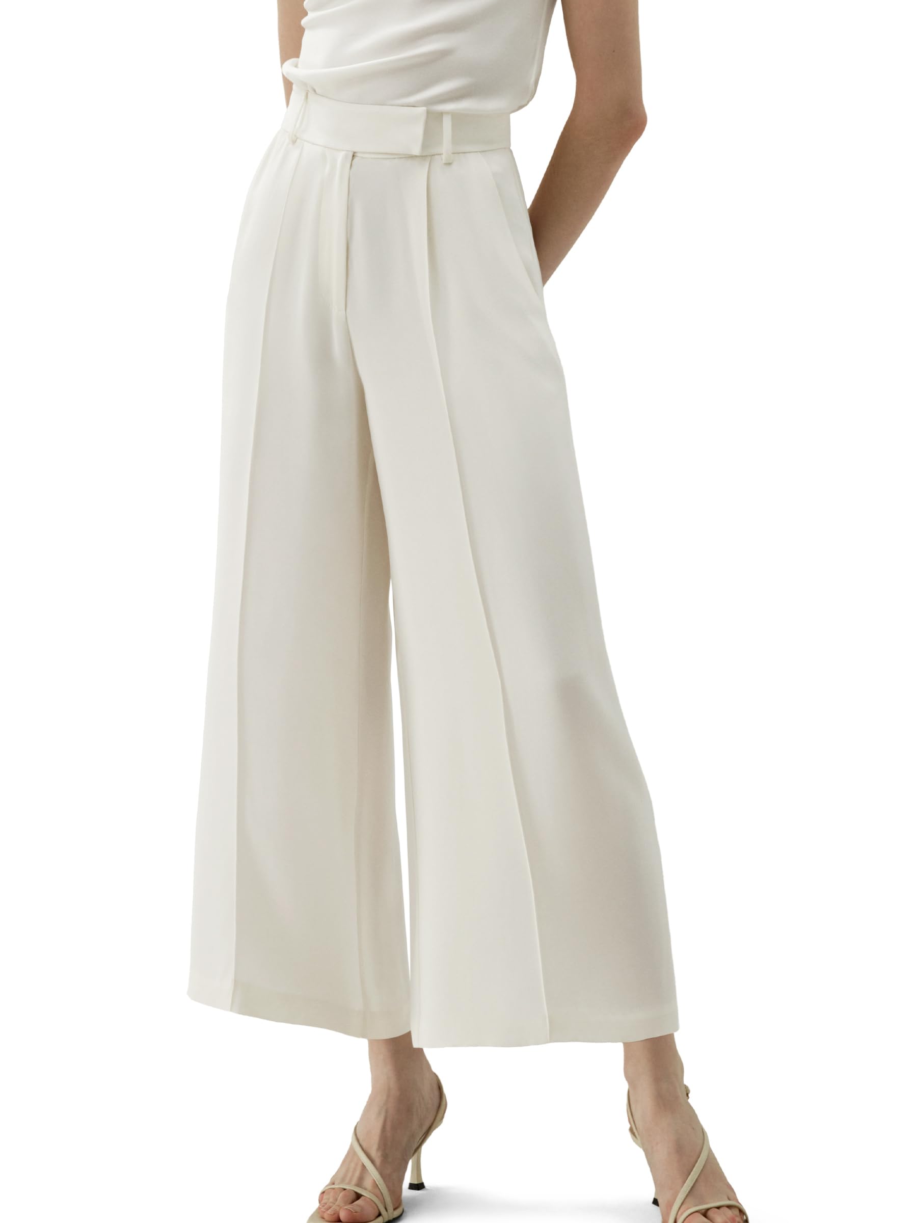 LilySilk 100% Pure Silk Pants for Women - 30 Momme Heavyweight Wide Leg Lounge Trousers | Lightweight, Breathable & Versatile | Perfect for Casual Wear, Travel & Relaxation at Home