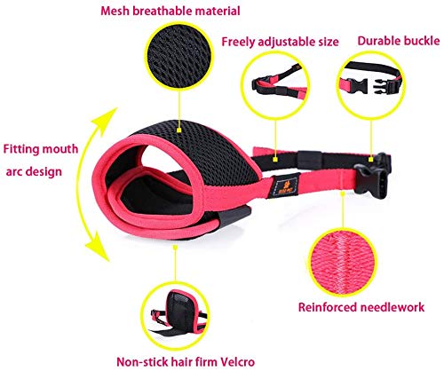 Adjustable Dog Muzzle for Small & Medium Dogs - Anti Biting & Barking Pet Mouth Cover (XS, Black) - Perfect for Training, Grooming & Vet Visits