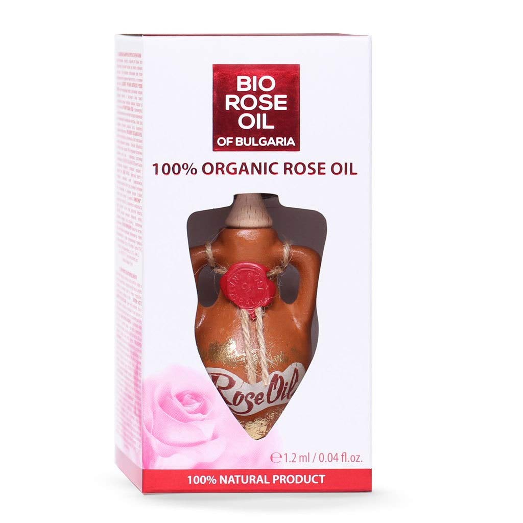 100% Organic Bulgarian Rose Oil - Biofresh Bio Rose Oil 1.2ml for Skin Care, Aromatherapy & Natural Perfume | Pure Facial Serum & Massage Oil for Dry Skin & Relaxation