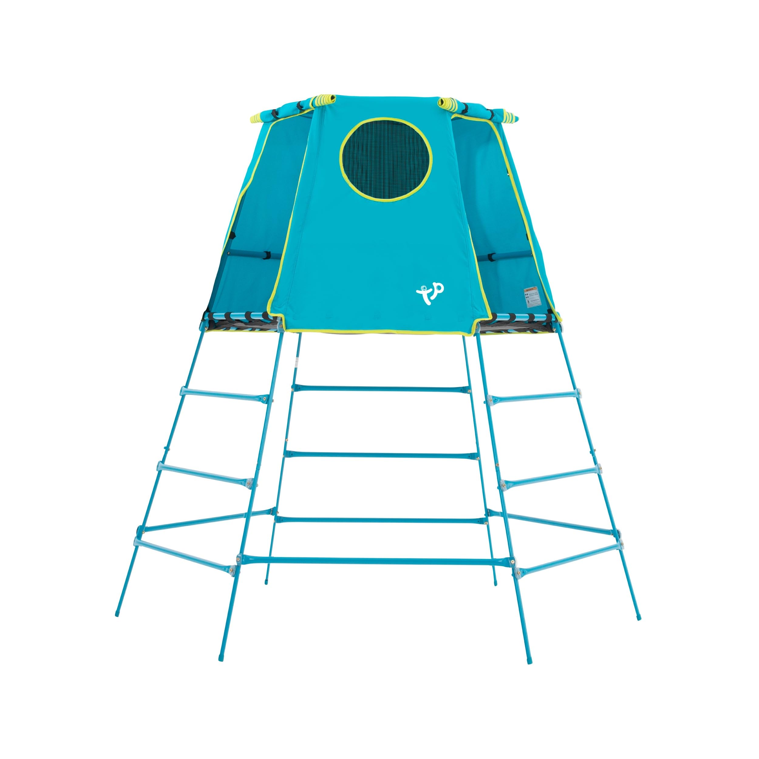 Explorer 2 Kids Climbing Set with Jungle Gym, Play Platform & Tent - Blue Outdoor Playset for Backyard (850 lbs Capacity) - Perfect for Backyard Adventures, Outdoor Play & Toddler Physical Development