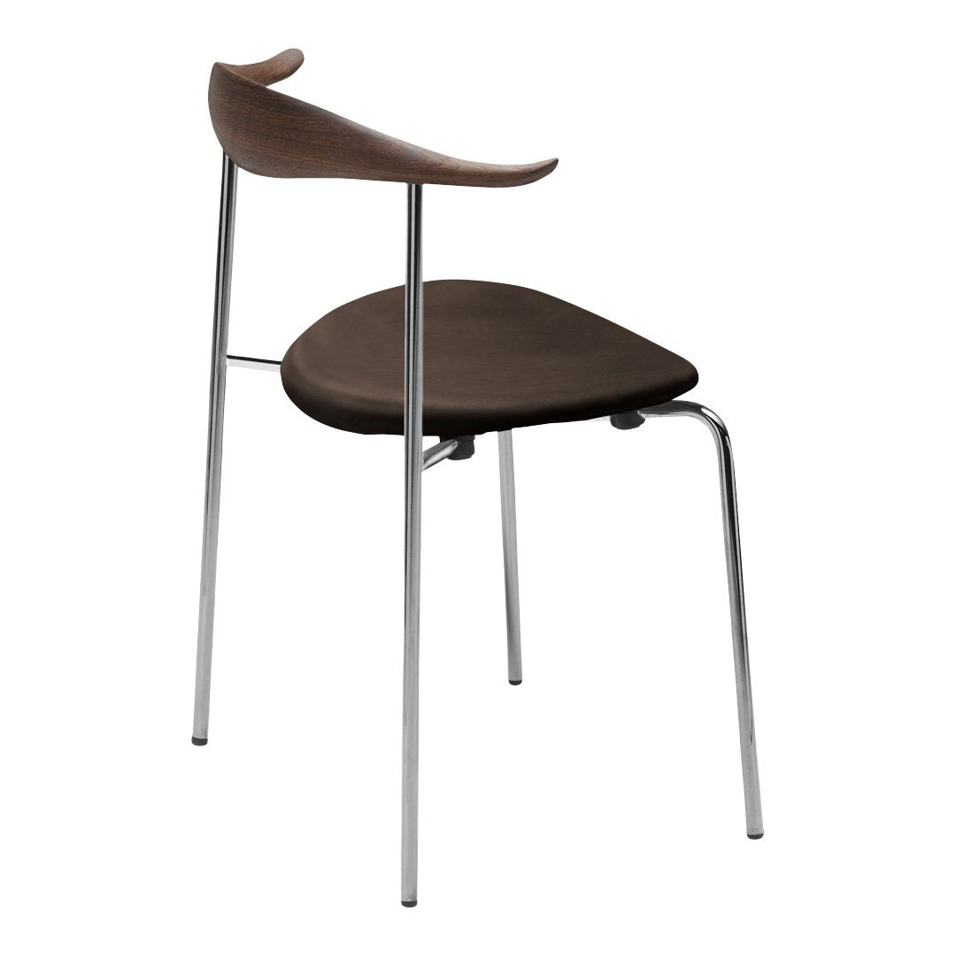 CH88P Modern Upholstered Dining Chair with Stainless Steel Frame & Wooden Legs - Perfect for Kitchen, Dining Room & Office