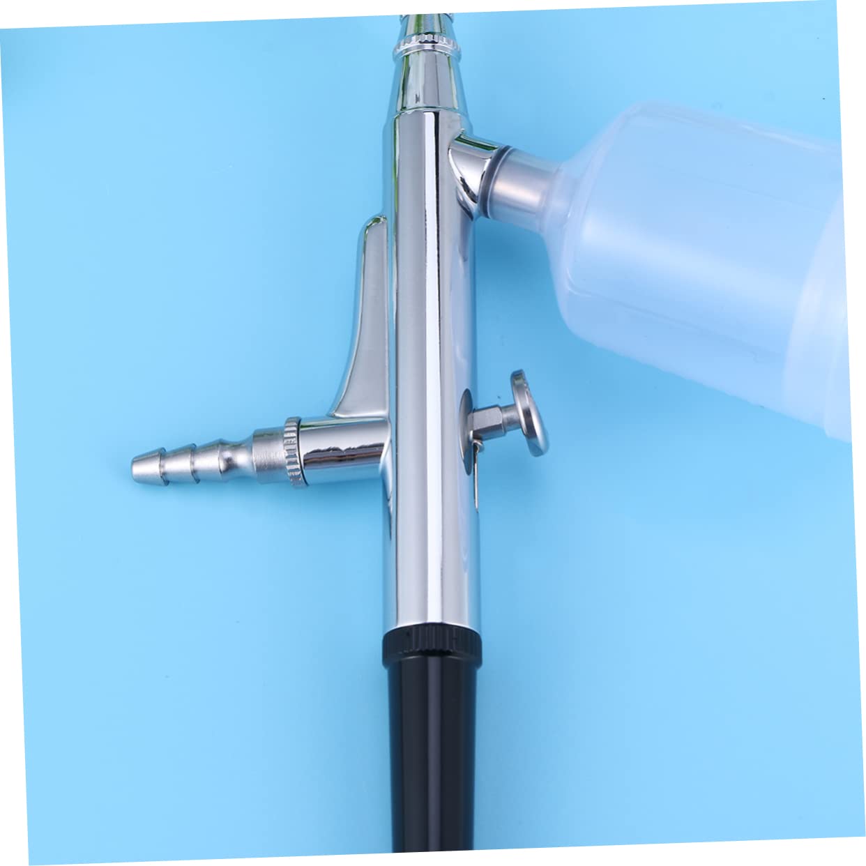 DOITOOL Professional 0.3mm Silver Airbrush Kit for Nail Art, Cake Decorating & Temporary Tattoos - Gravity Feed Air Brush Pen Set - Perfect for DIY Crafts, Body Painting & Food Design