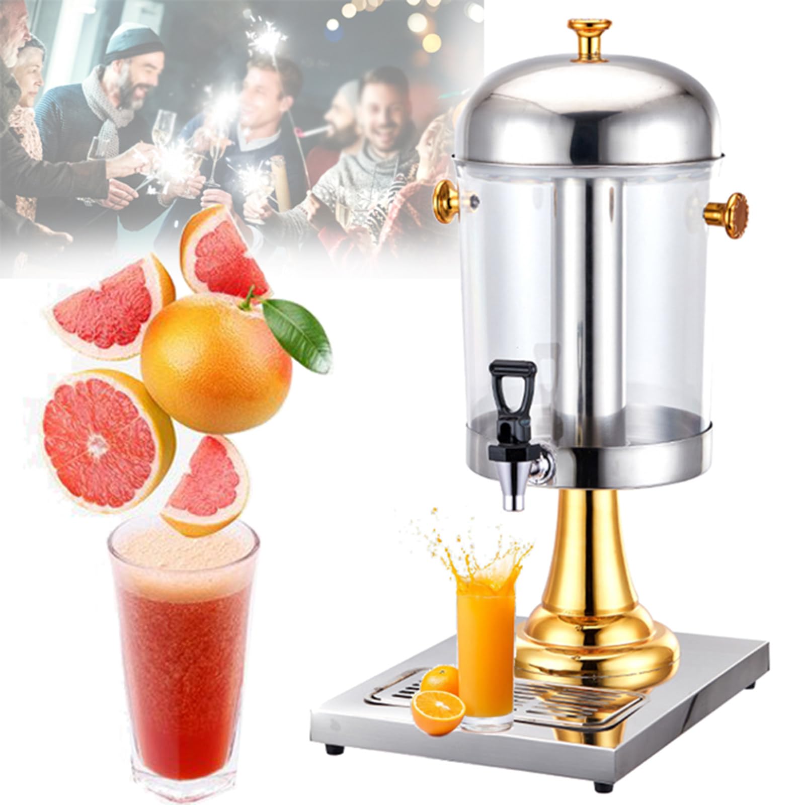 OLSKFUH Transparent Beverage Dispenser - Large Capacity Drink Container with Tap for Commercial & Home Use | Perfect for Parties, Restaurants, and Family Gatherings