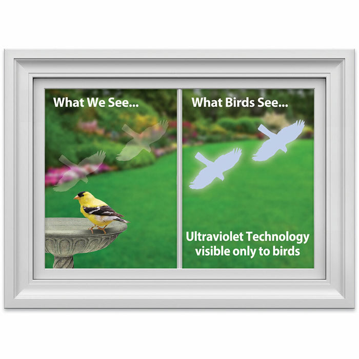 Premium Hawk WindowAlert Decals - UV Reflective Bird Deterrent Stickers for Windows (6-Pack) | Prevent Bird Collisions | Ideal for Homes, Offices & Glass Buildings