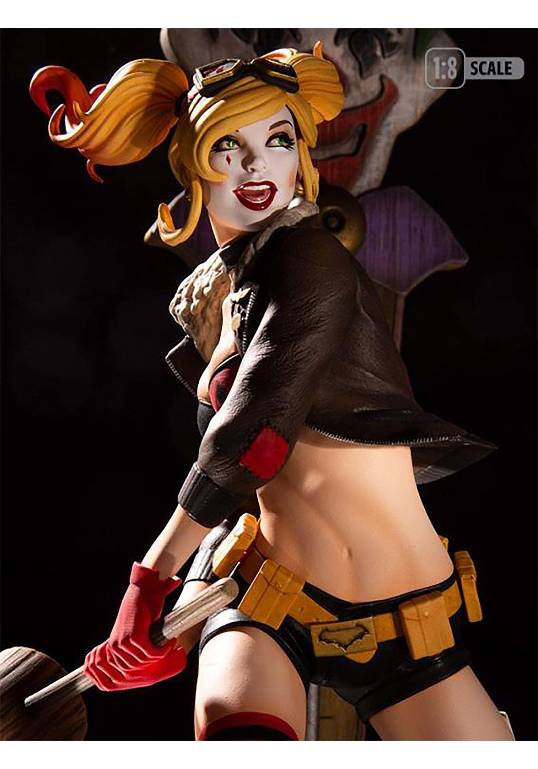McFarlane Toys DC Bombshells Harley Quinn DLX Version 2 Resin Statue - Premium Collectible Figure for DC Comics Fans - Perfect for Display, Gifts & Comic Conventions