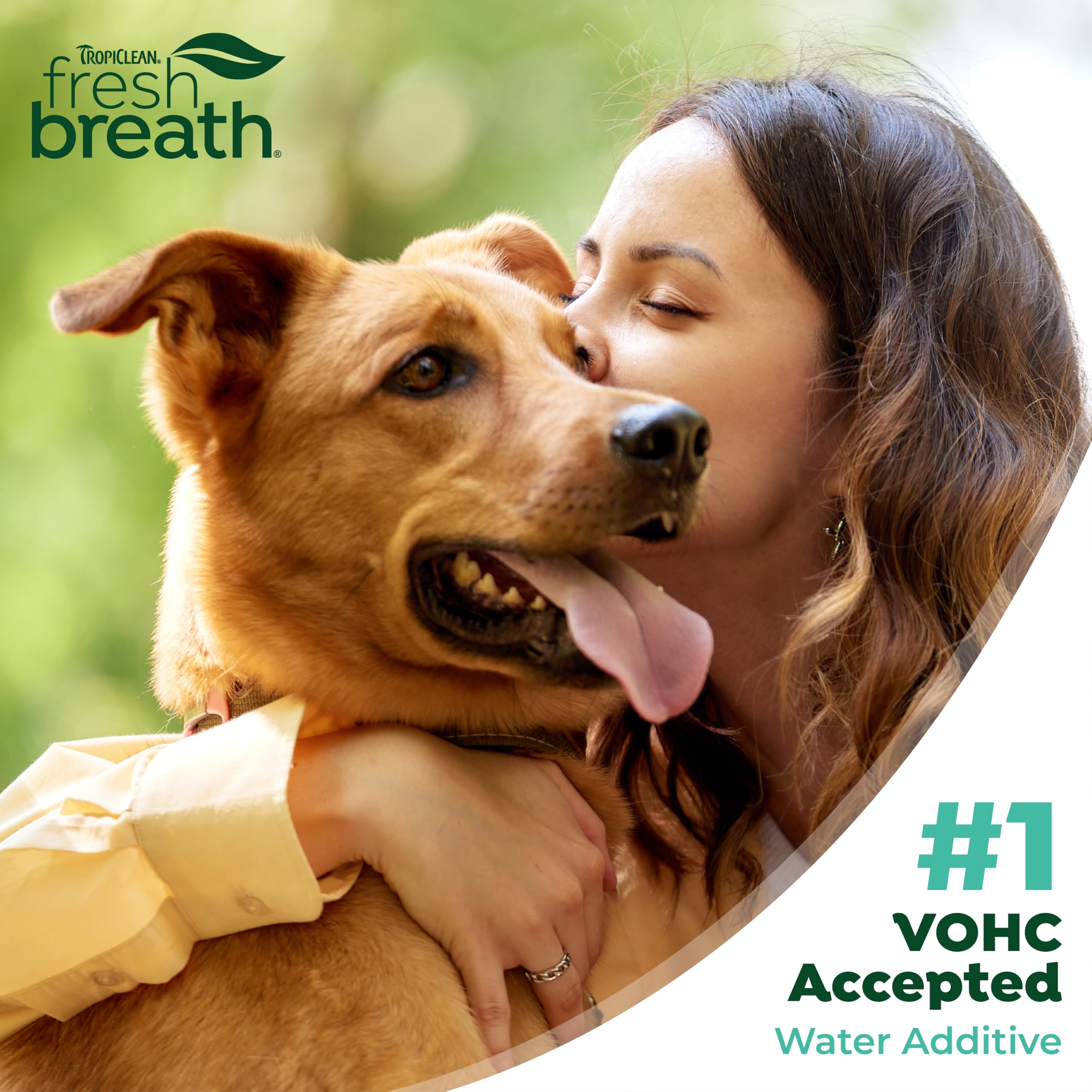 TropiClean Fresh Breath Advanced Whitening Water Additive for Dogs - Dog Dental Care Solution with 3D MICROGUARD Technology | 16oz Bottle | Helps Freshen Breath & Whiten Teeth | Perfect for Daily Oral Hygiene & Water Bowl Use