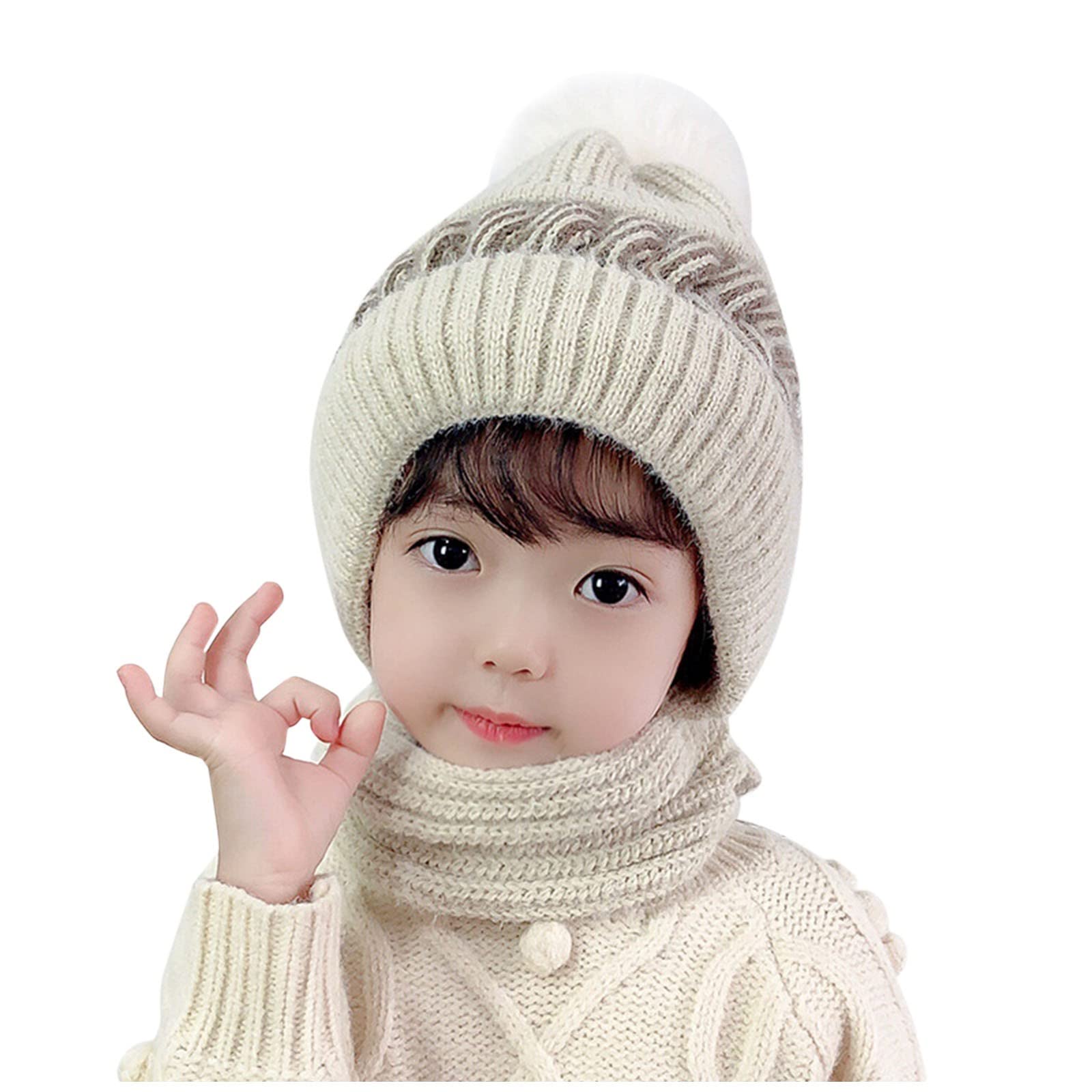 Women's Fleece Knit Winter Hat with Ear Flaps - Warm Trapper Hat for Ladies & Kids - Cozy Scarf Beanie for Cold Weather, Outdoor Activities & Snow Sports