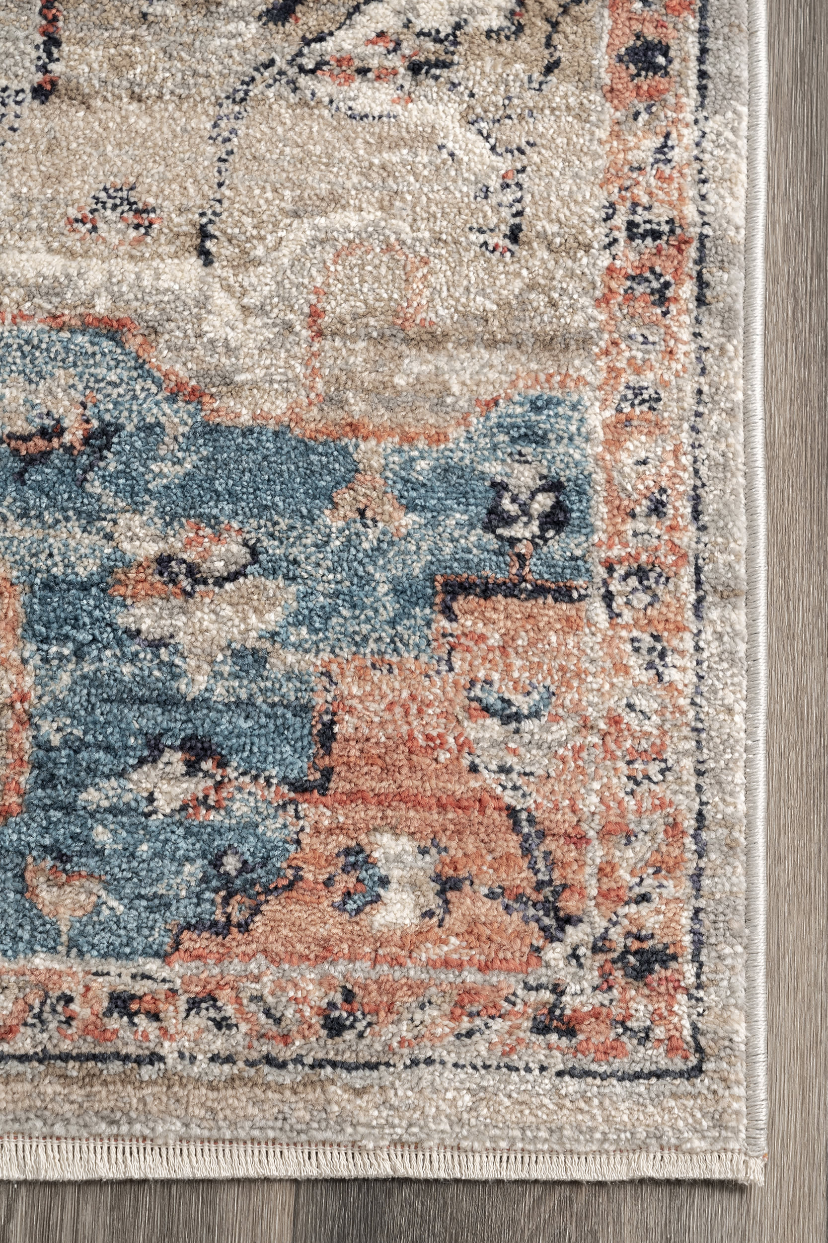 Croix Medallion Rug - Soft Beige Bohemian Area Rug for Living Room, Bedroom & Home Decor | Stylish & Cozy Floor Covering for Boho Chic Interiors