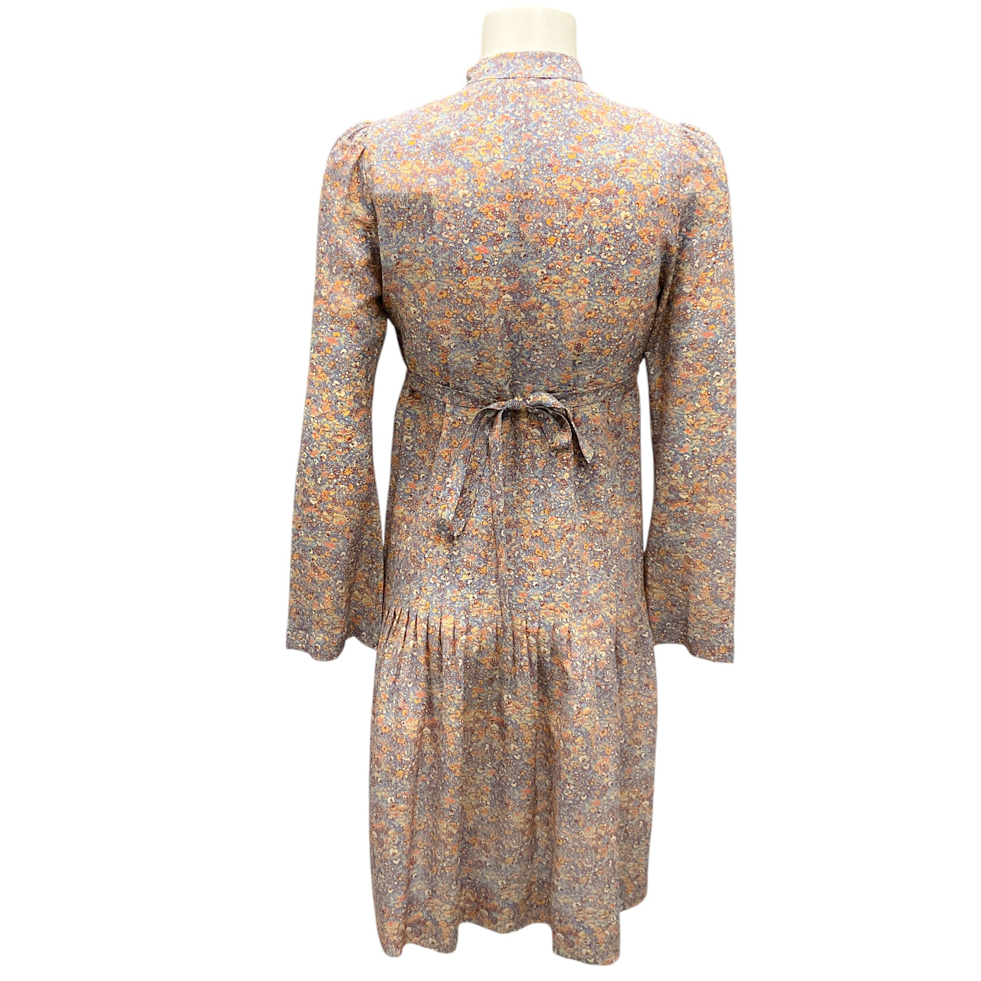 Philosophy di Lorenzo Serafini Pastel Multi Tie Neck Printed Silk Dress - Elegant Floral Summer Dress for Women, Perfect for Weddings, Parties & Special Occasions