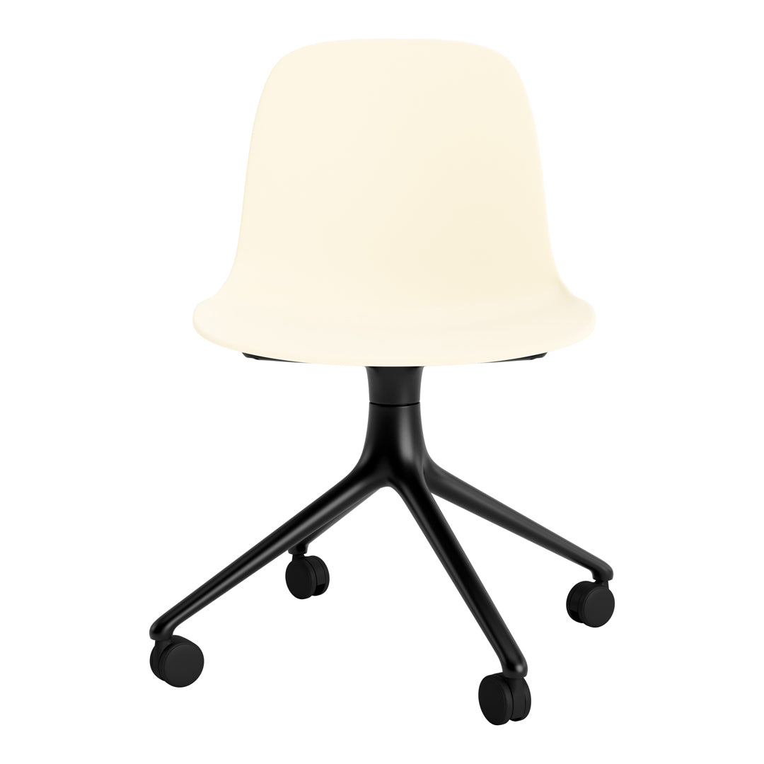 Ergonomic Form Chair with 4-Wheel Swivel Base - Comfortable Office & Home Desk Chair for Work, Study & Gaming