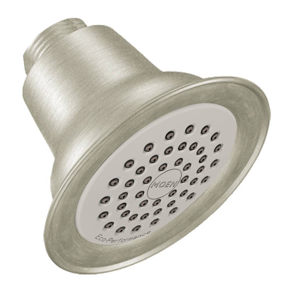 Moen 6303EPBN 3-3/8 Inch Easy Clean Eco Performance Shower Head - 1 Function Brushed Nickel Finish - Water Saving Bathroom Fixture for Home & Hotel Use